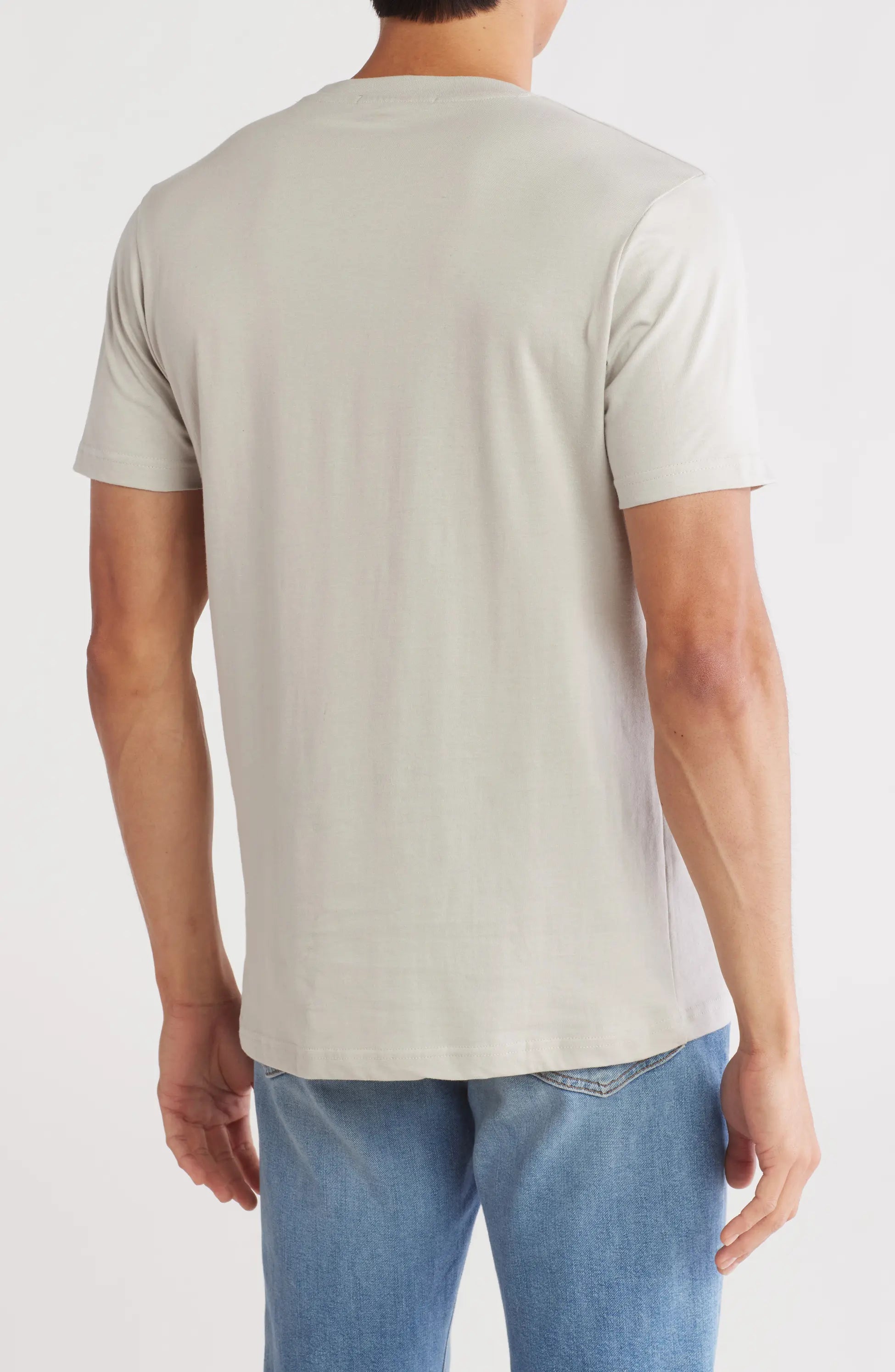 TRT-364 Flat Abstract Stretch Cotton Graphic T-Shirt