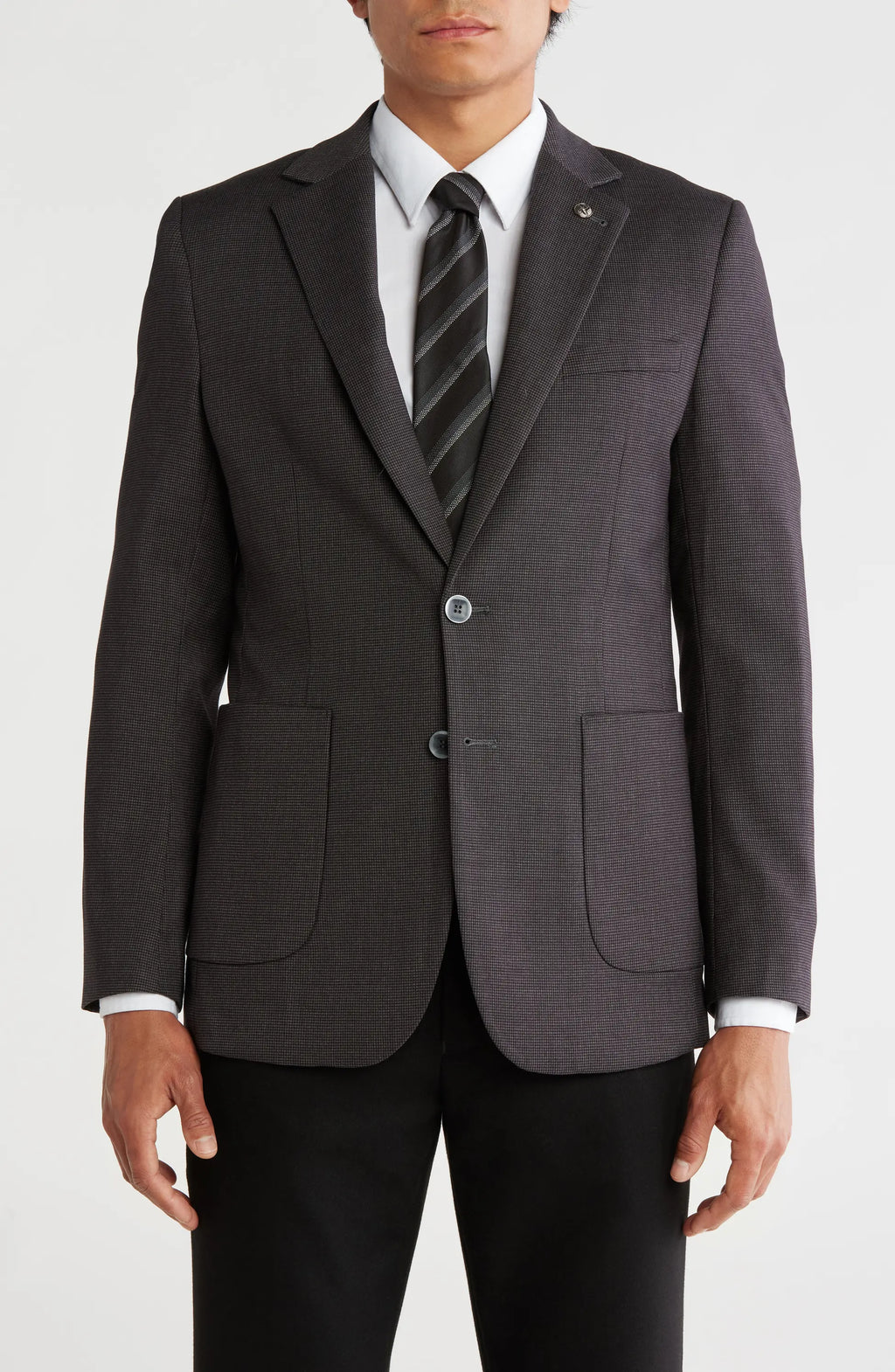 THB-327 Slim Fit Sharkskin Blazer
