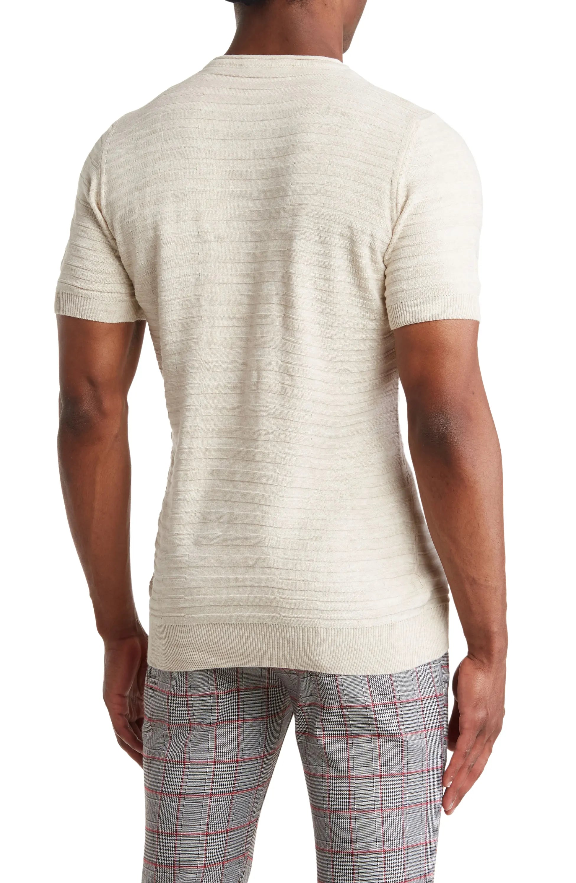 Textured Knit Crewneck T-Shirt TR-11488