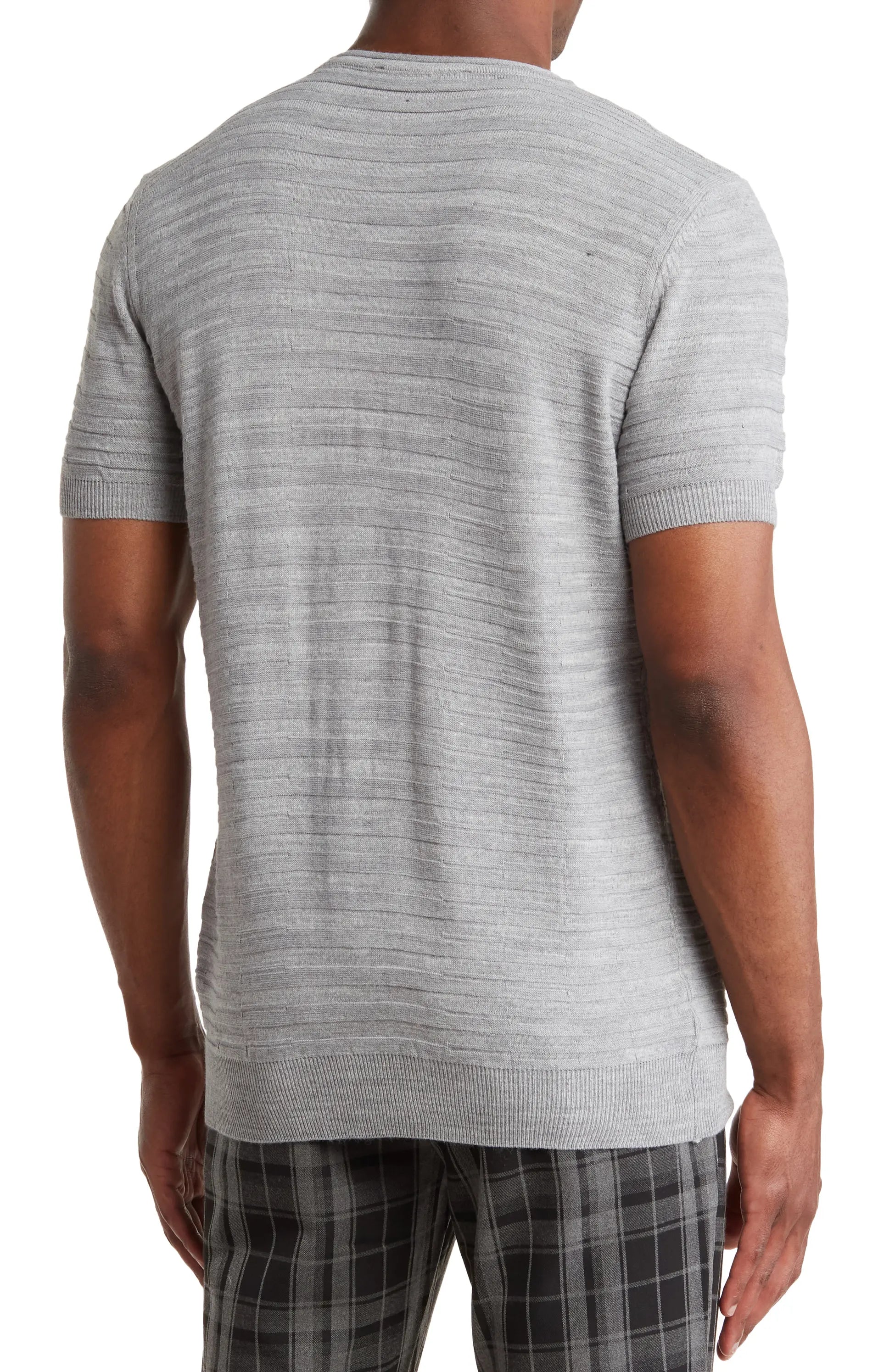 Textured Knit Crewneck T-Shirt TR-11488