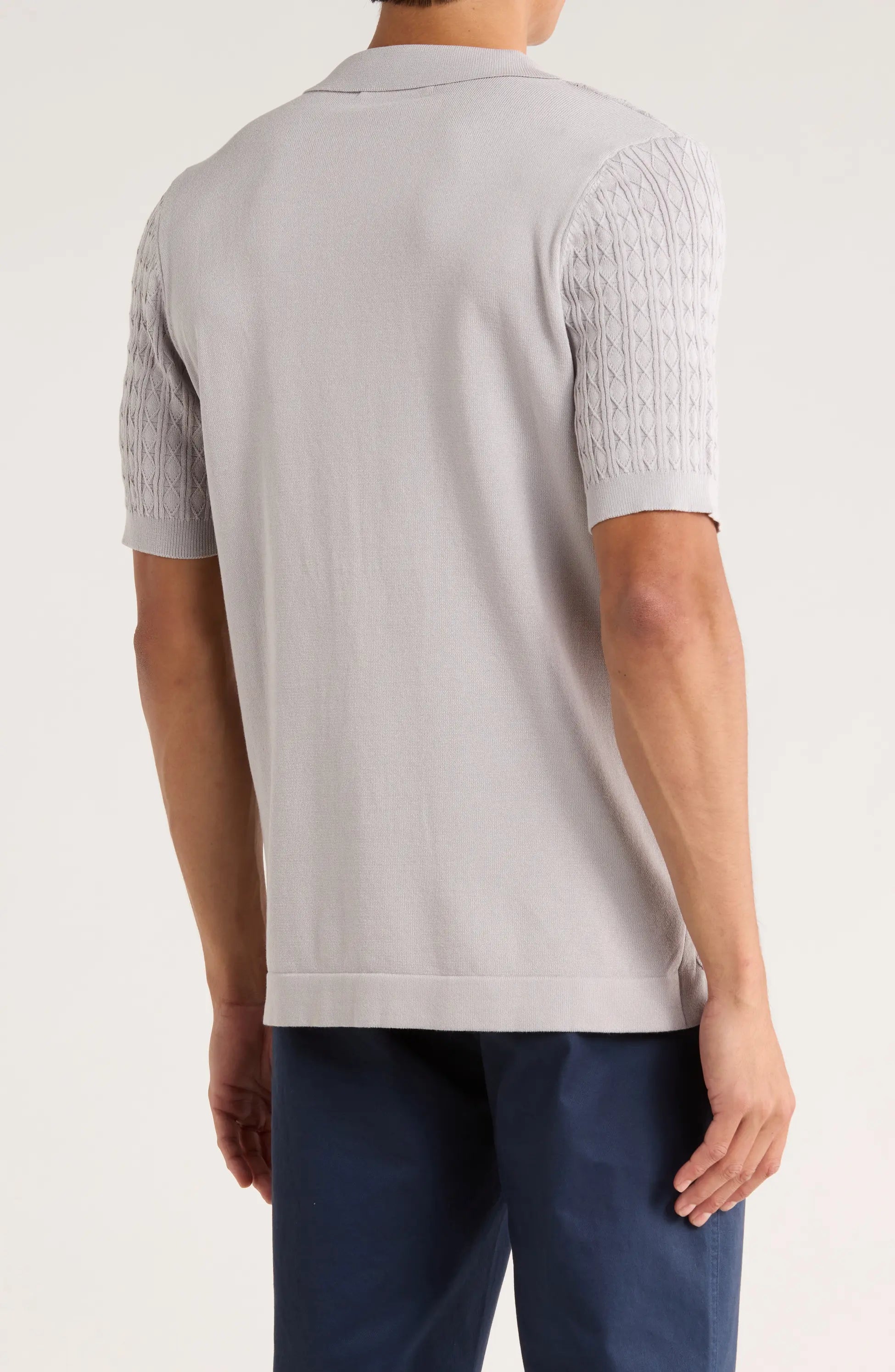 TRNS-550 Short Sleeve Knit Sweater