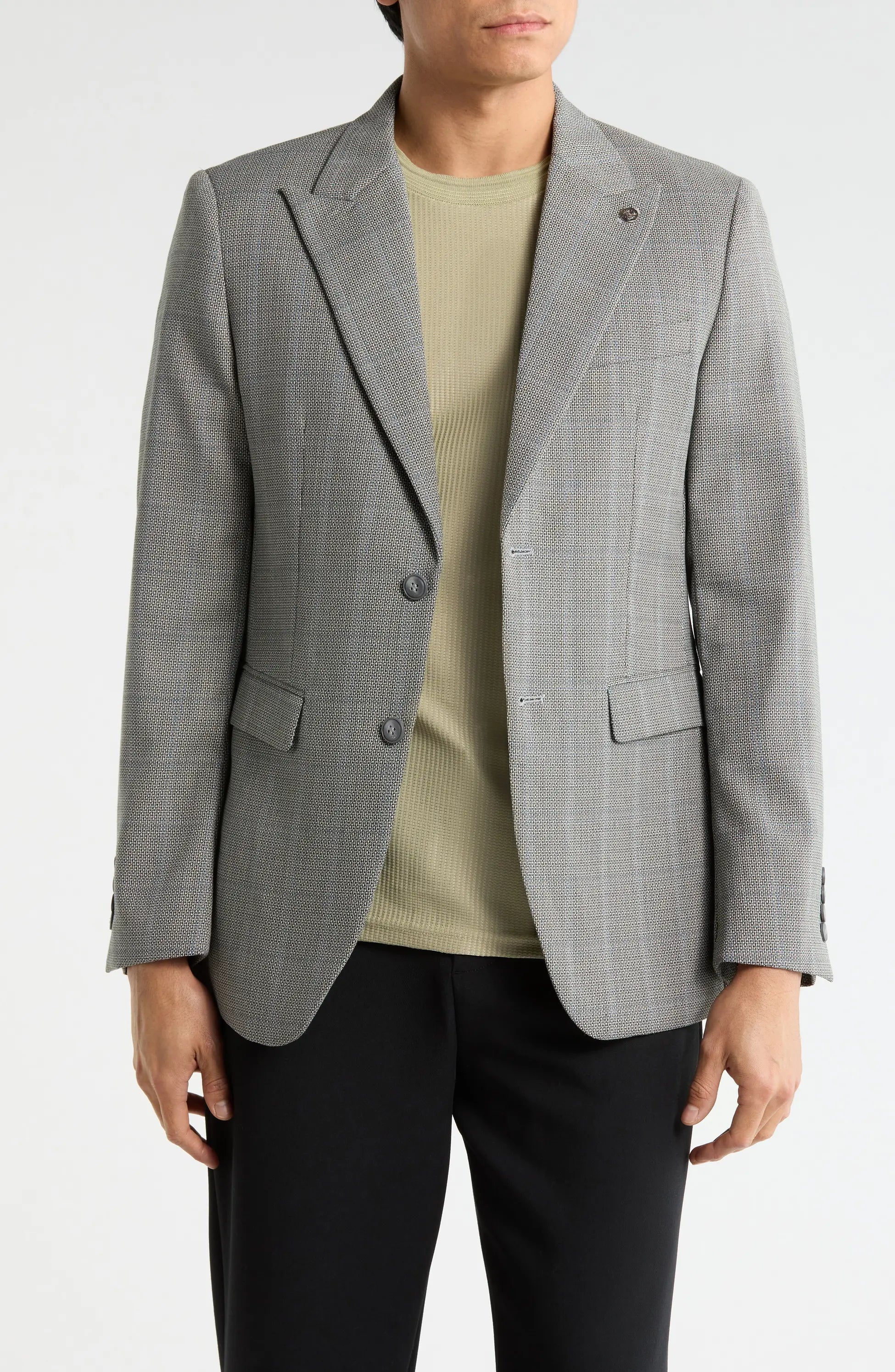 TRB-929 Slim Fit Plaid Stretch Sport Coat