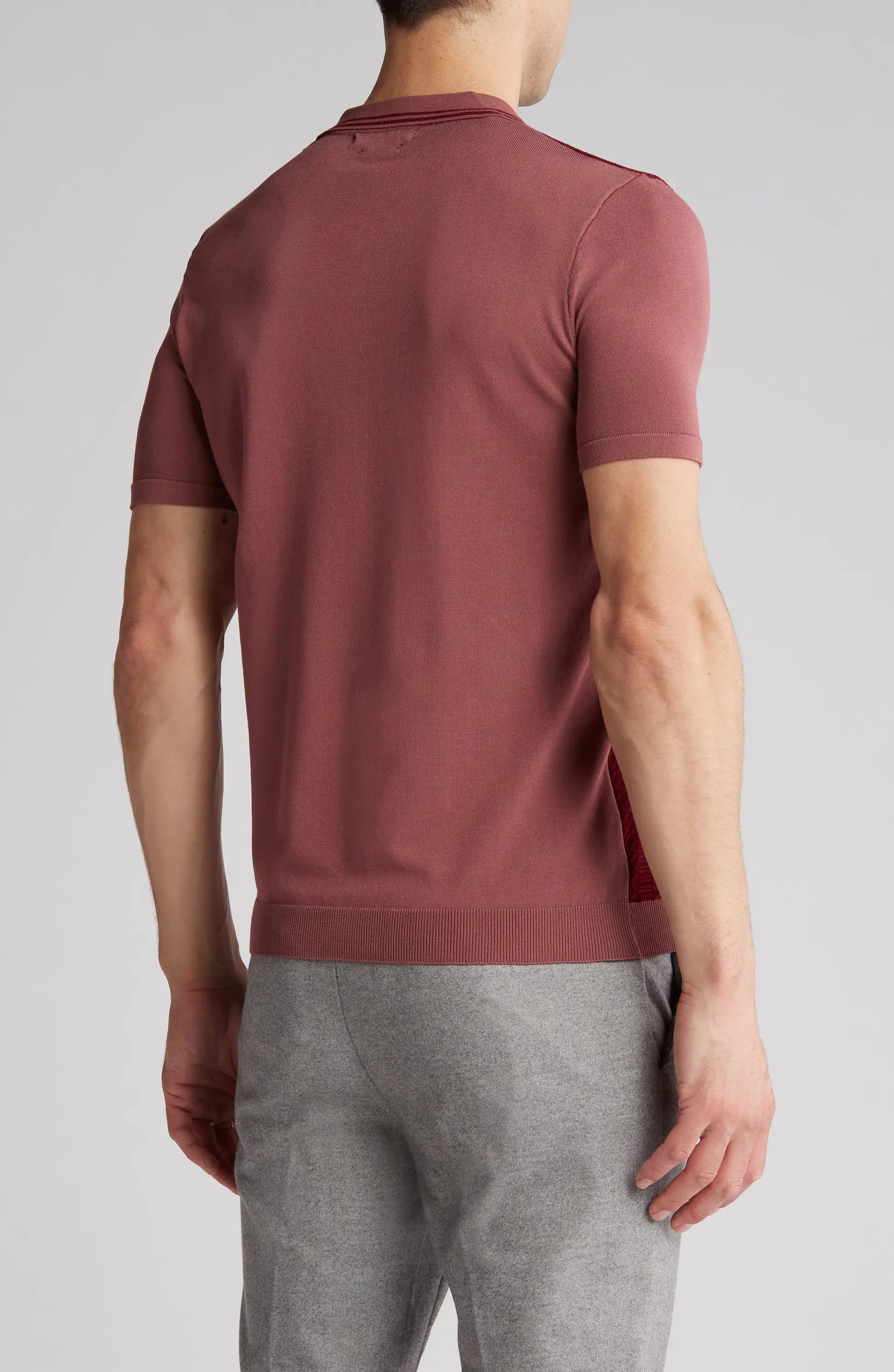 Textured Knit short sleeve shirt  TR-11516