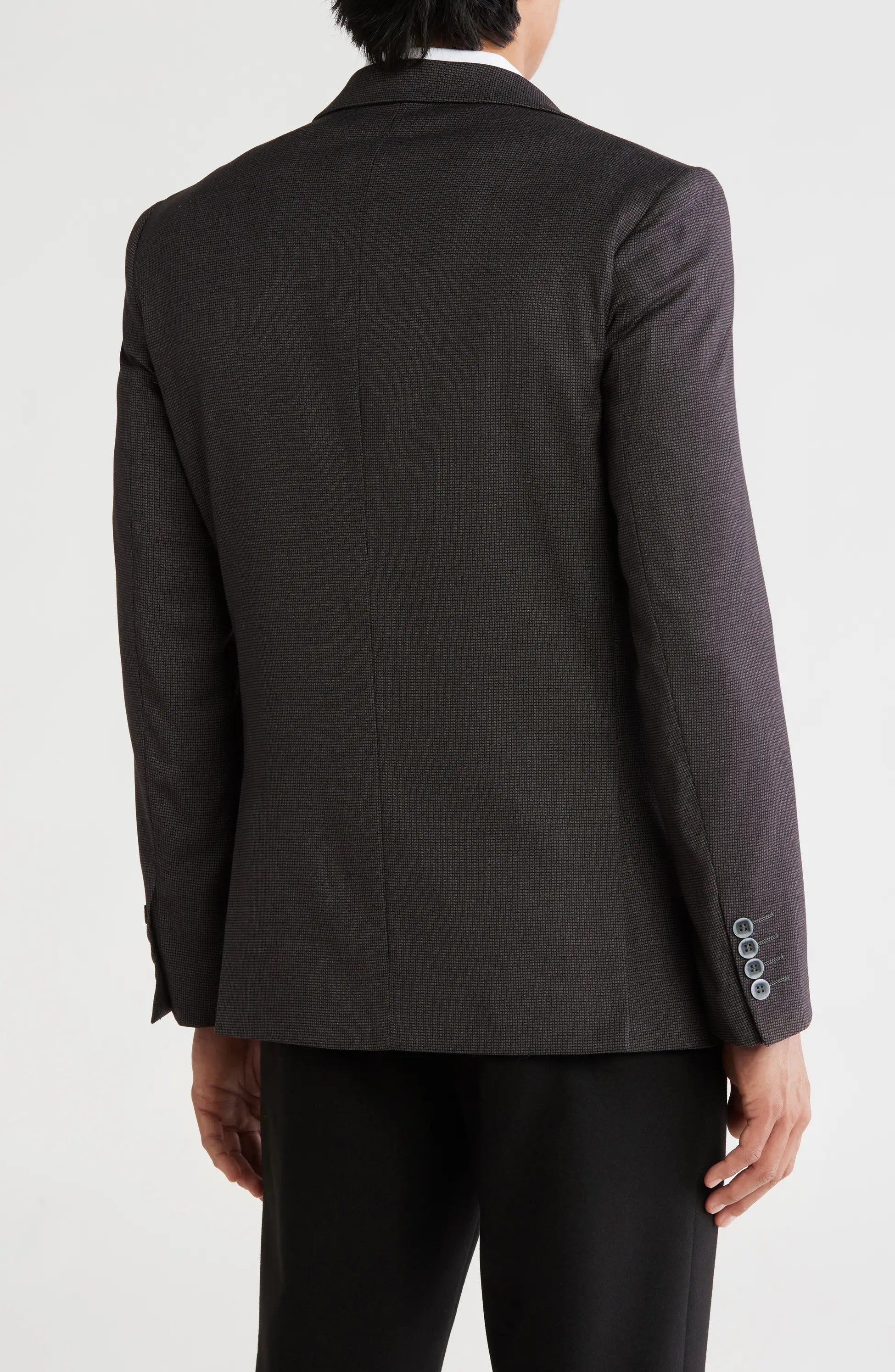 THB-327 Slim Fit Sharkskin Blazer