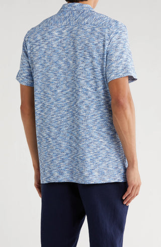 TRSH-215 Mélange Short Sleeve Button-Up Shirt