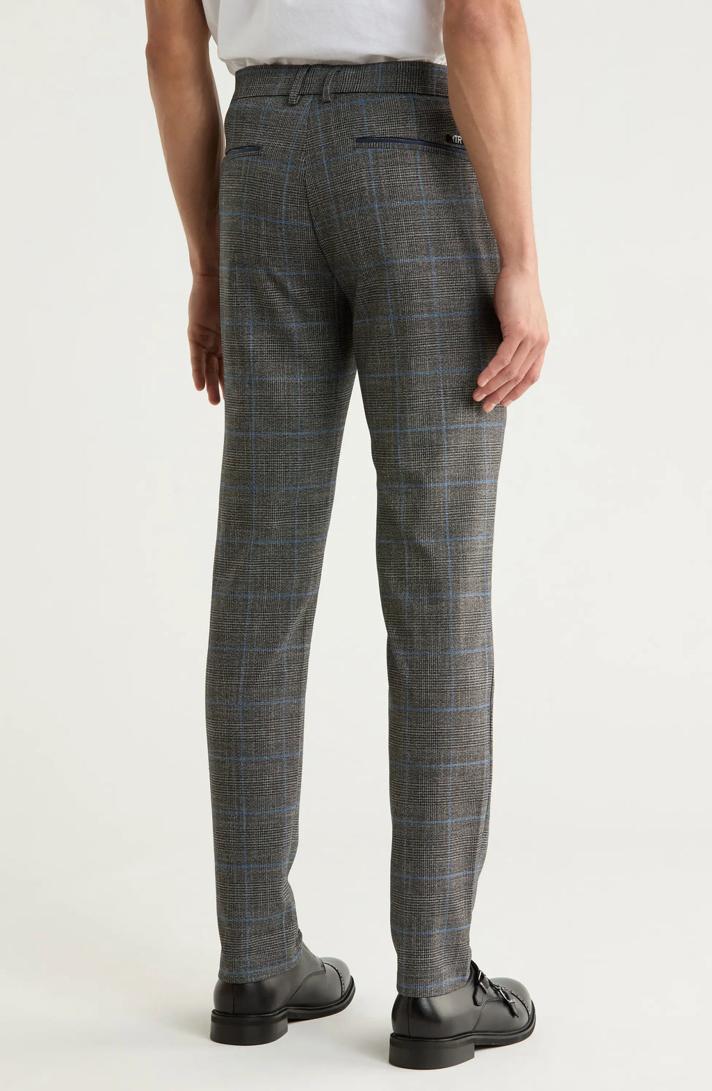 TRD-520-Plaid Straight Leg Trousers