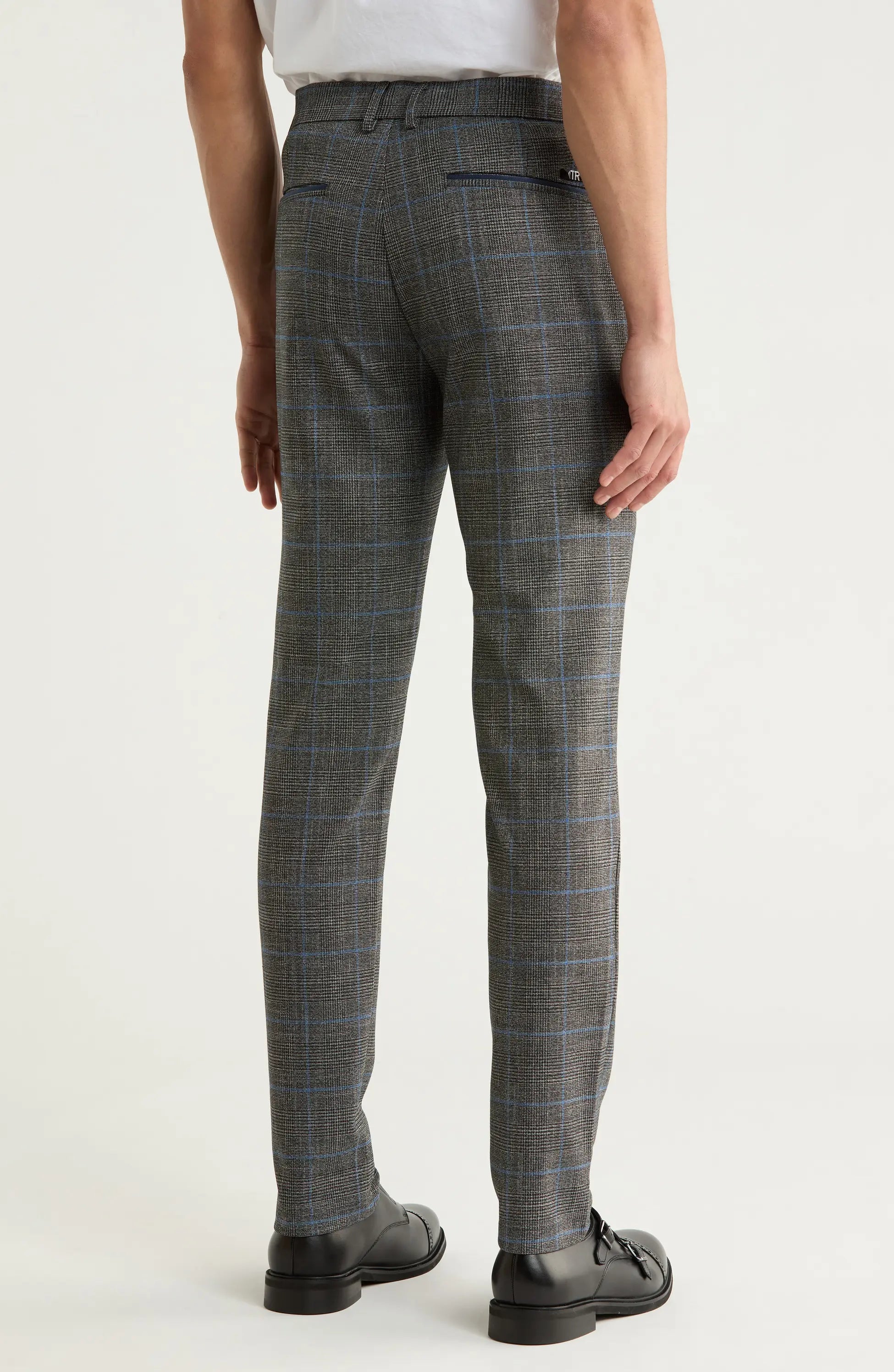 TRD-520-Plaid Straight Leg Trousers