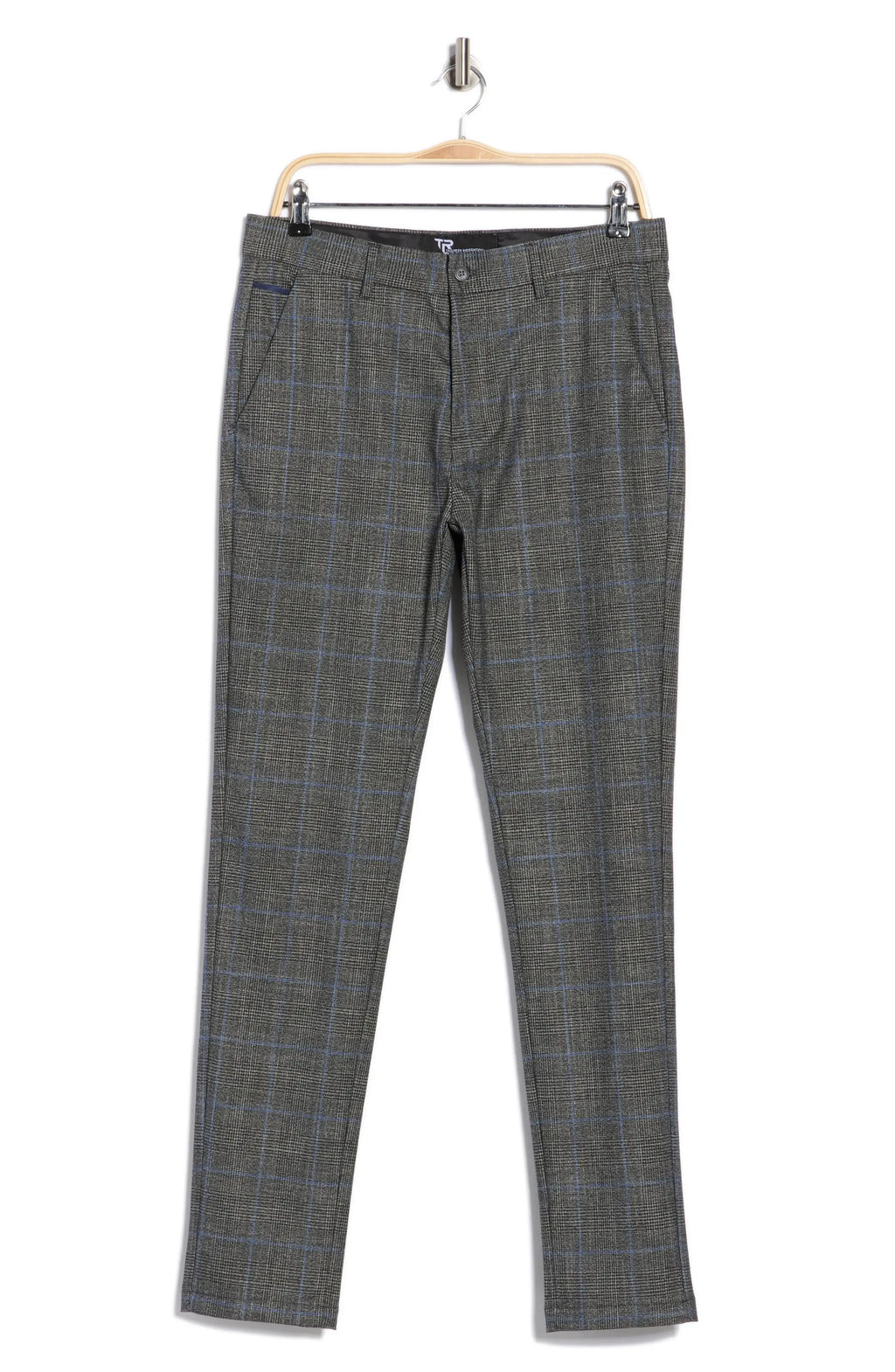 TRD-520-Plaid Straight Leg Trousers