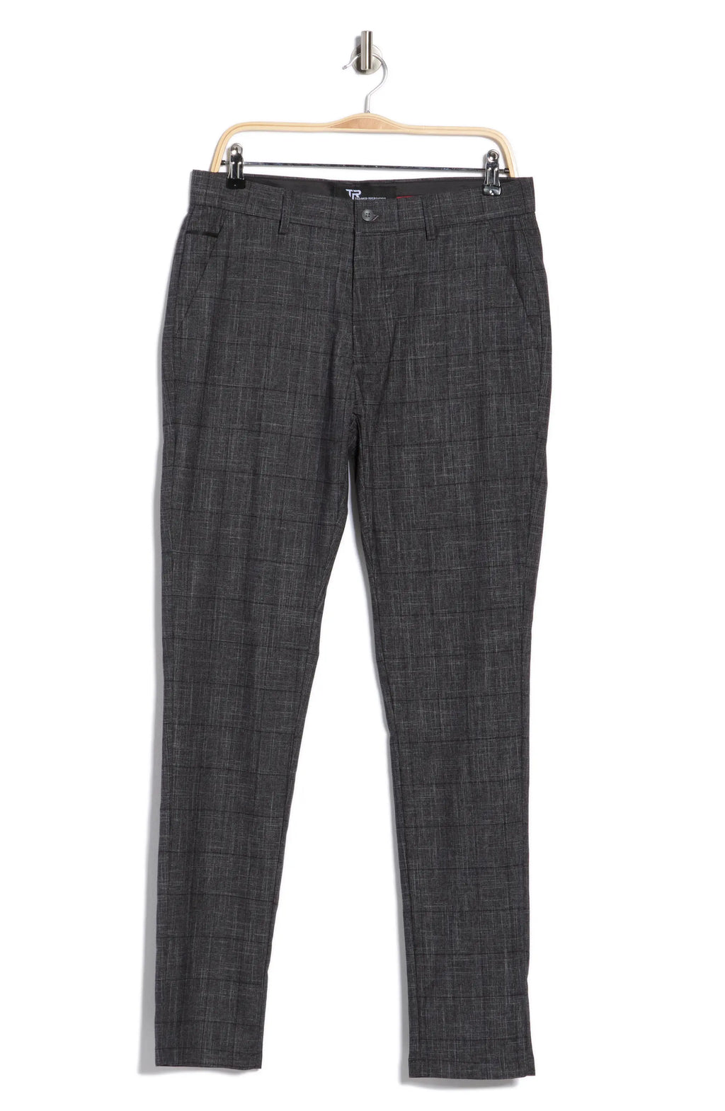 TRD-523-Plaid Straight Leg Trousers