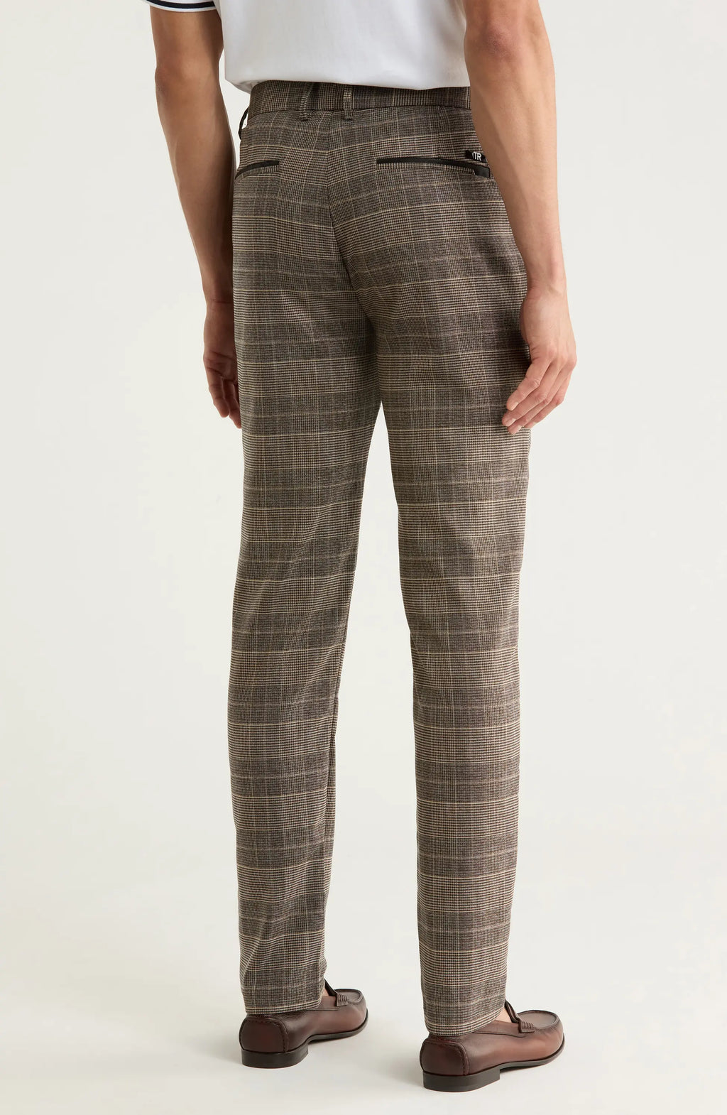TRD-524-Plaid Straight Leg Trousers