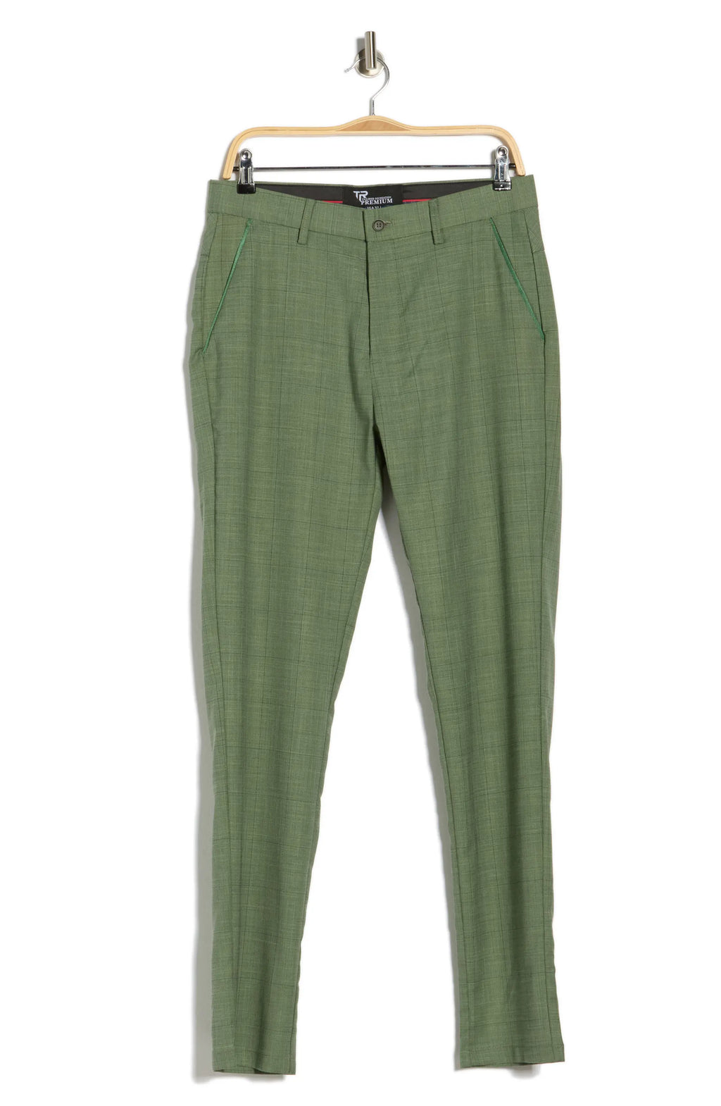 TRD-529-Plaid Straight Leg Trousers