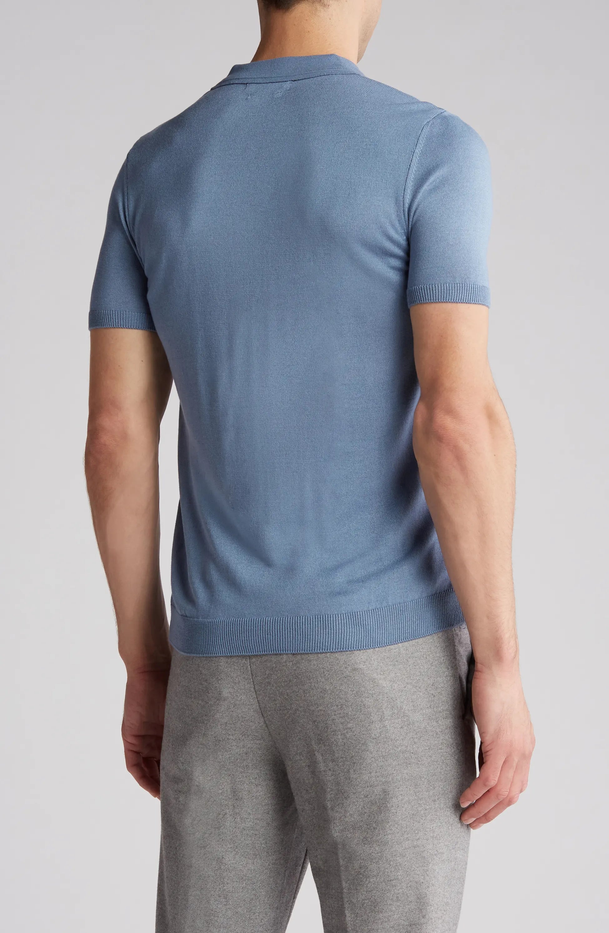 TR Premium Textured Knit Quarter-Zip Polo TR-11504