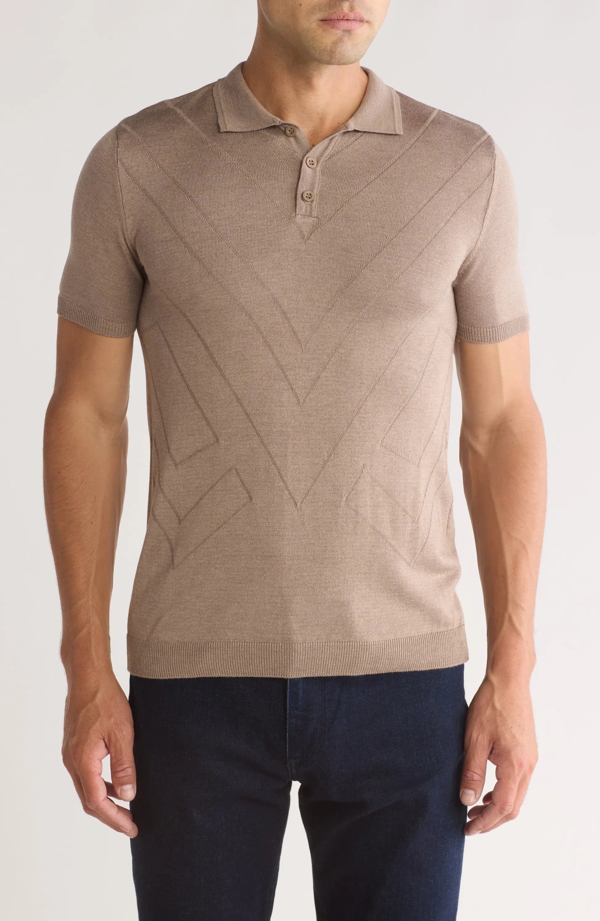 Textured Knit short sleeve shirt  TR-11513