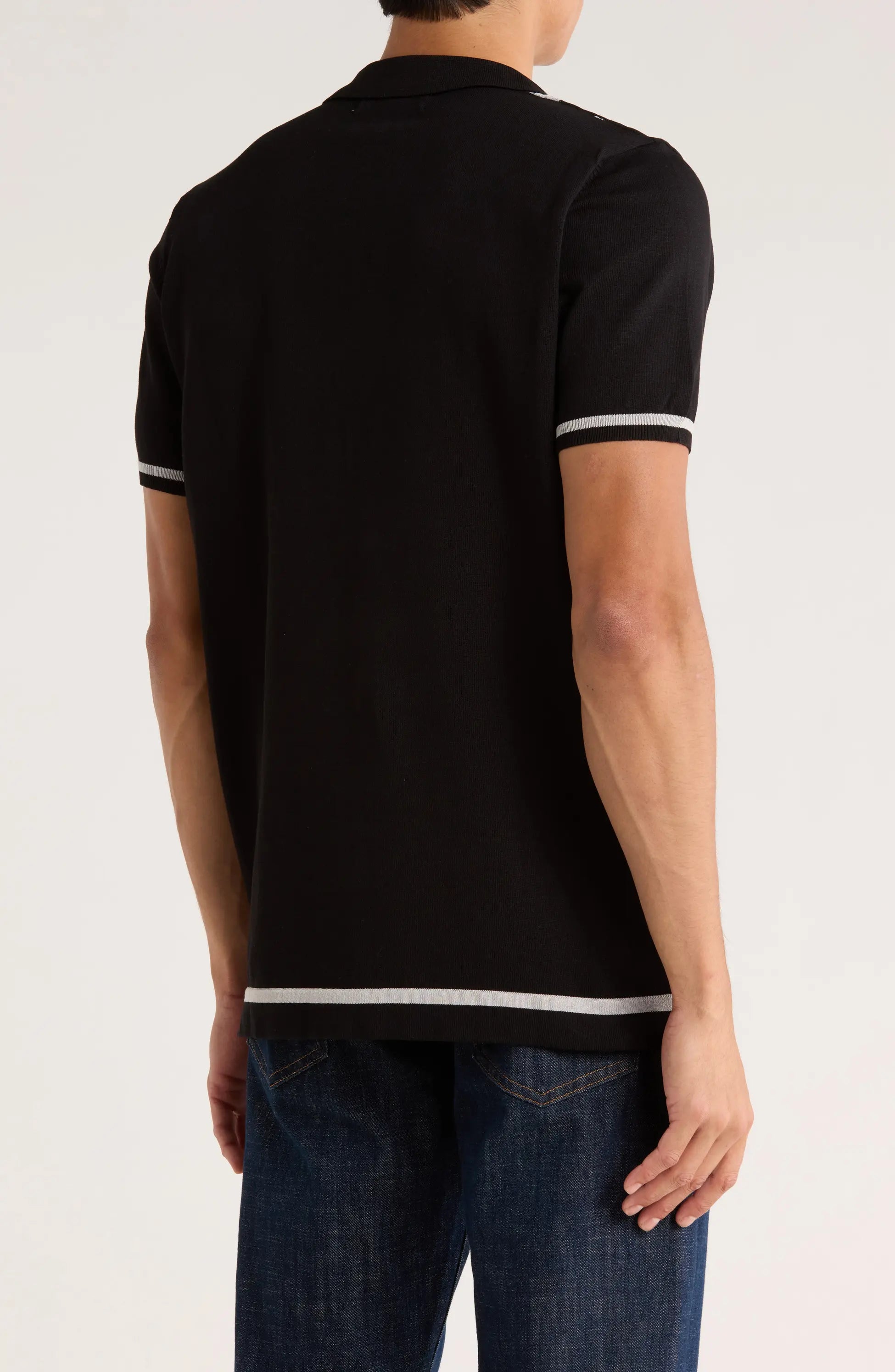 TRNS-545 Short Sleeve Knit Sweater