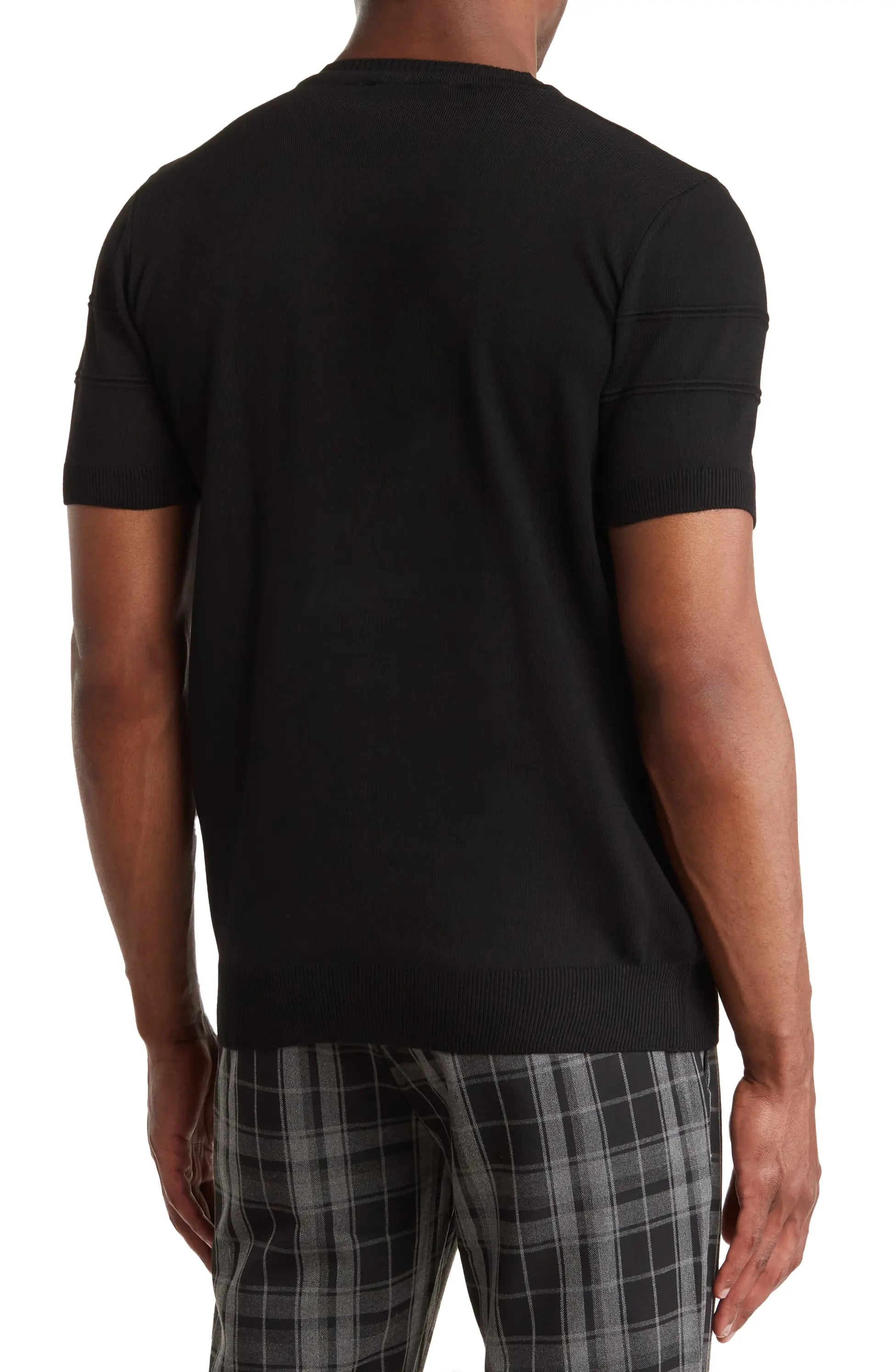 TR Premium - Textured Knit Henley T-Shirt TR-11486