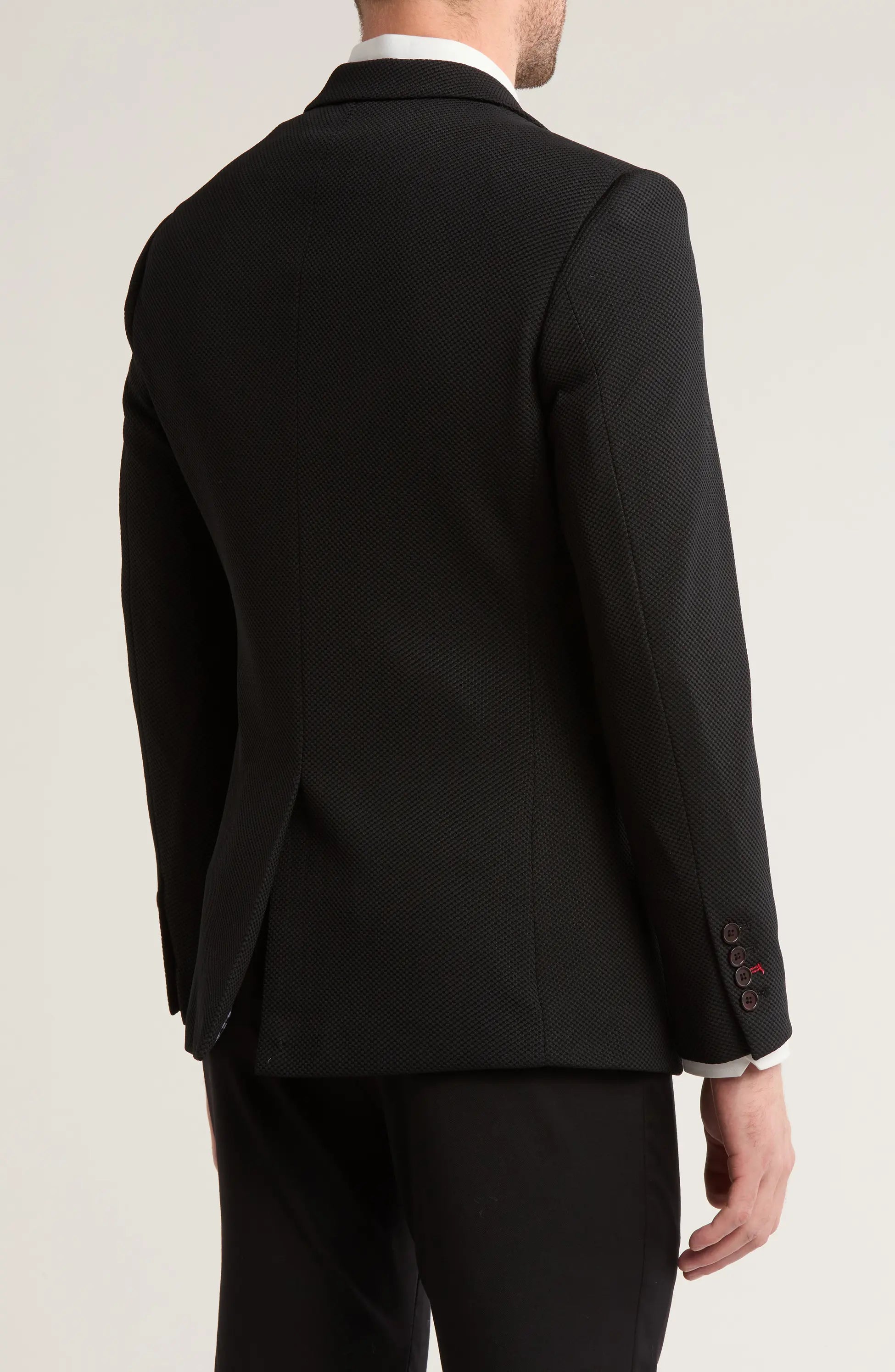 TRB-737 One-Button Fashion Knit Blazer