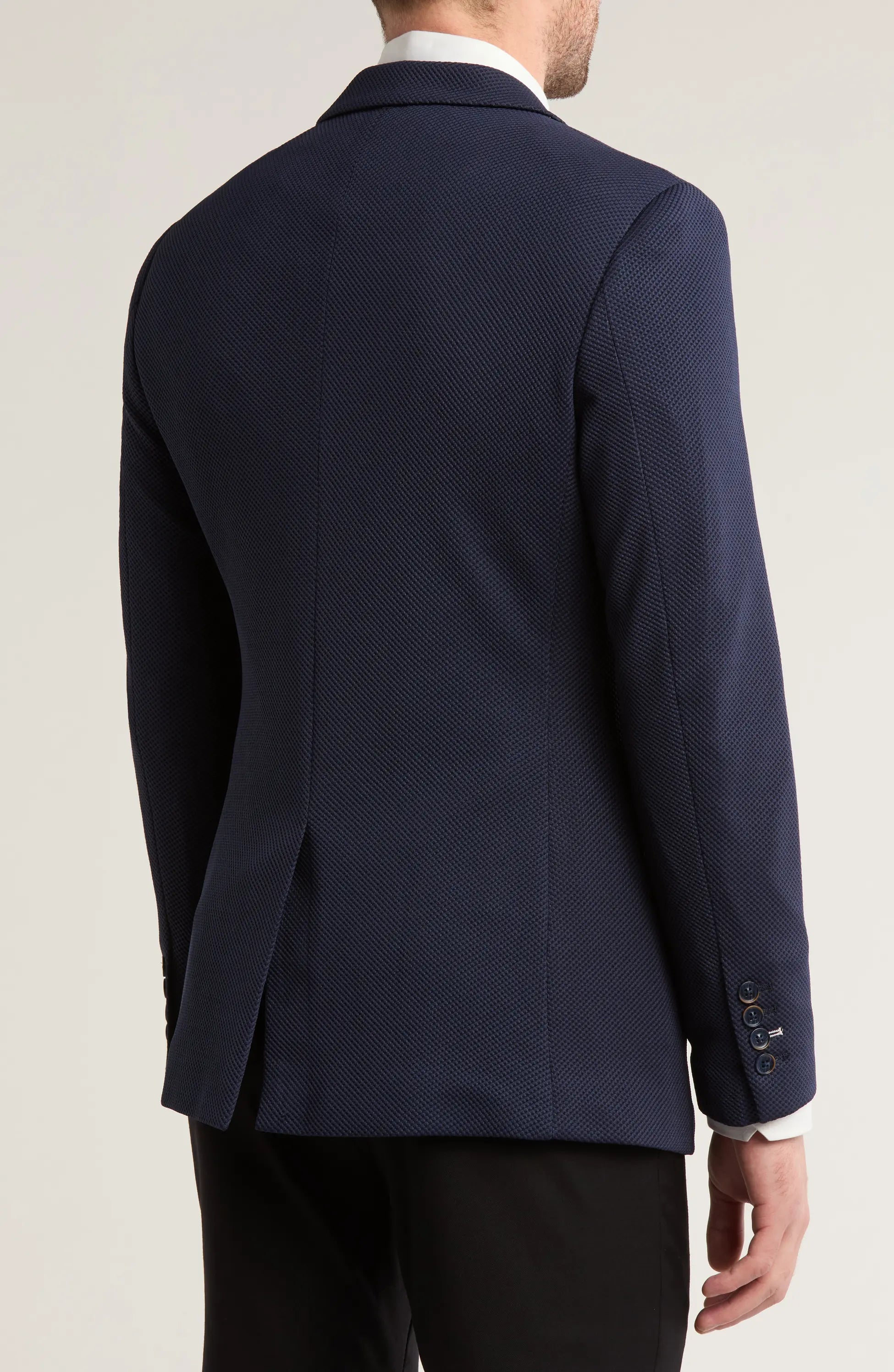 TRB-737 One-Button Fashion Knit Blazer