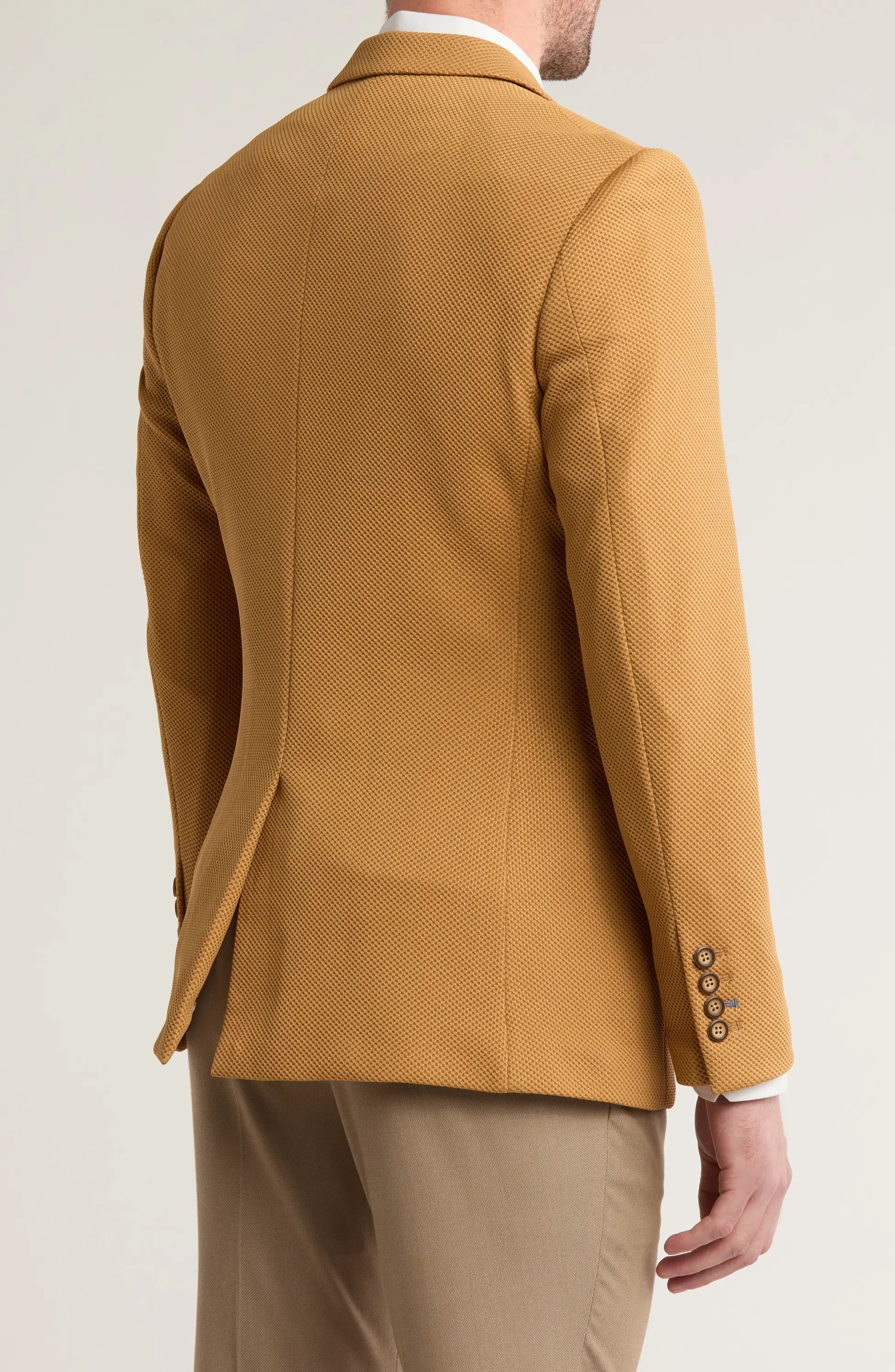 TRB-737 One-Button Fashion Knit Blazer