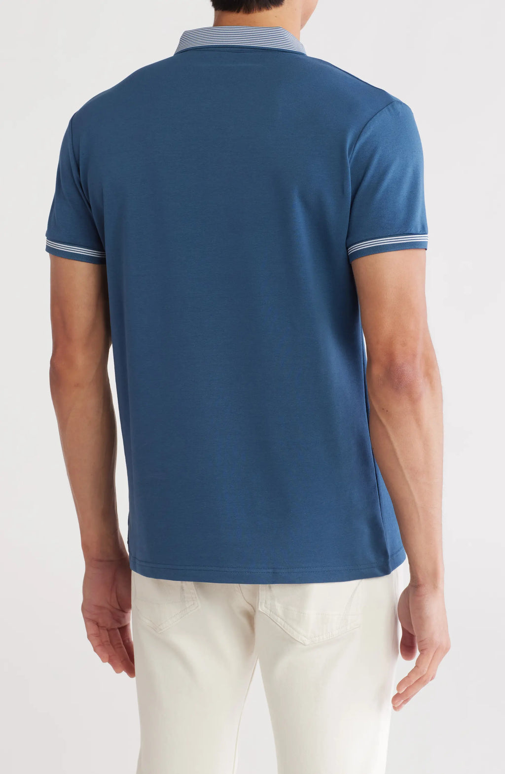 CVPL-73 Slim Fit Zip Stretch Cotton Polo