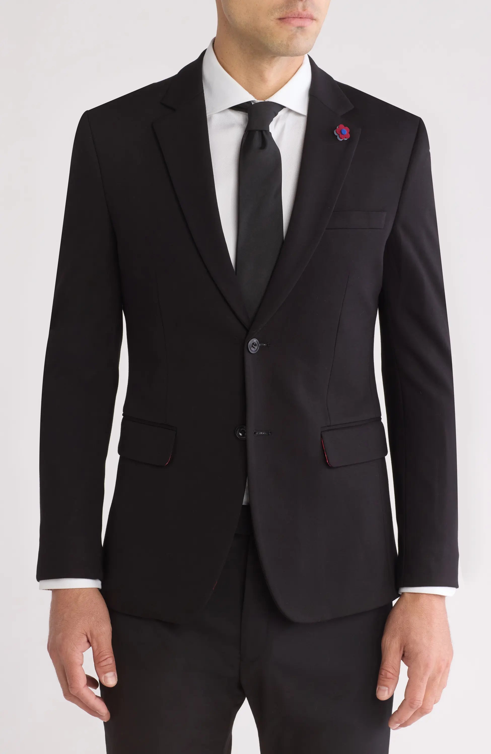 TRB-752 Slim Fit Two-Button Knit Blazer
