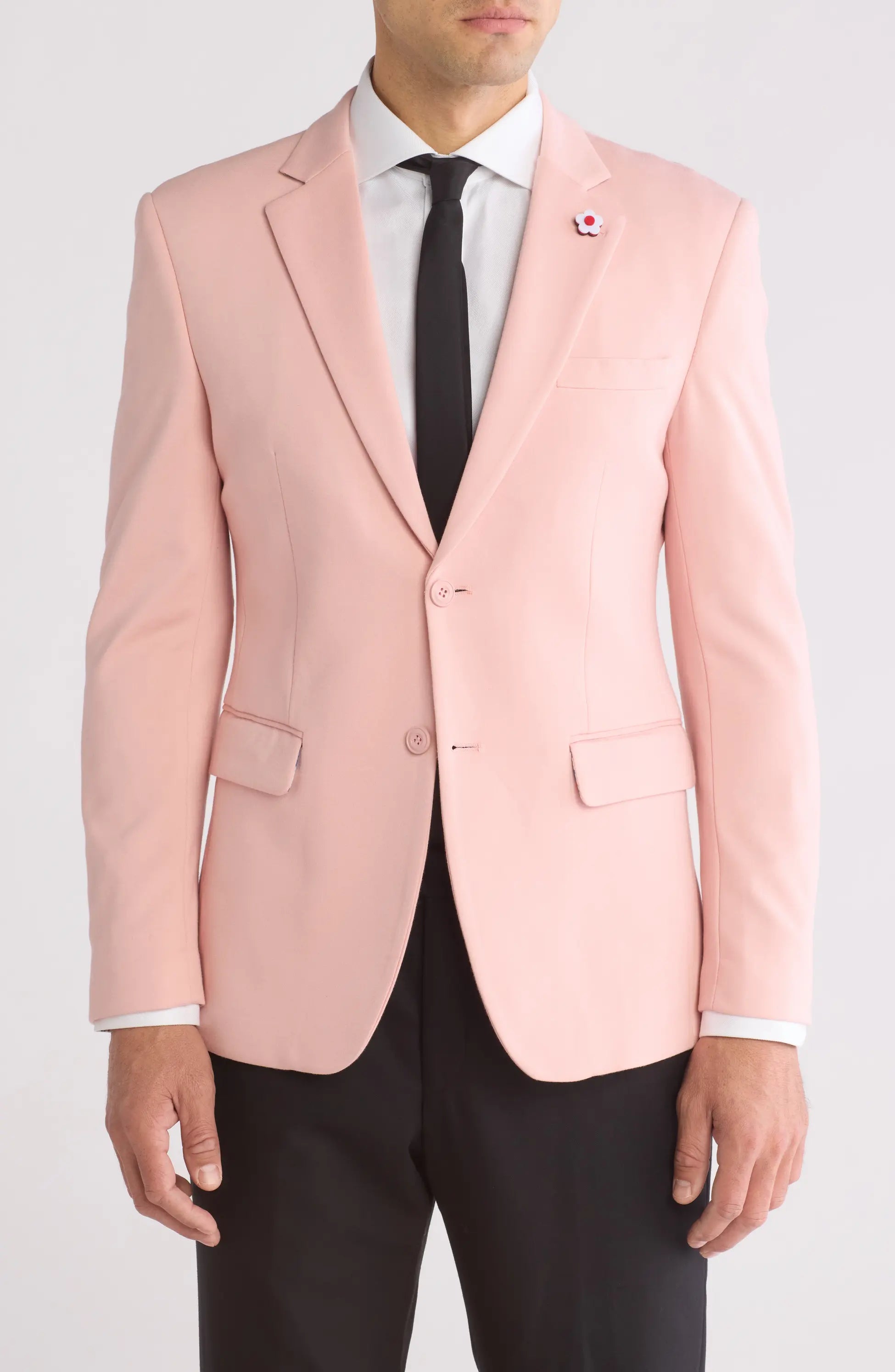 TRB-752 Slim Fit Two-Button Knit Blazer