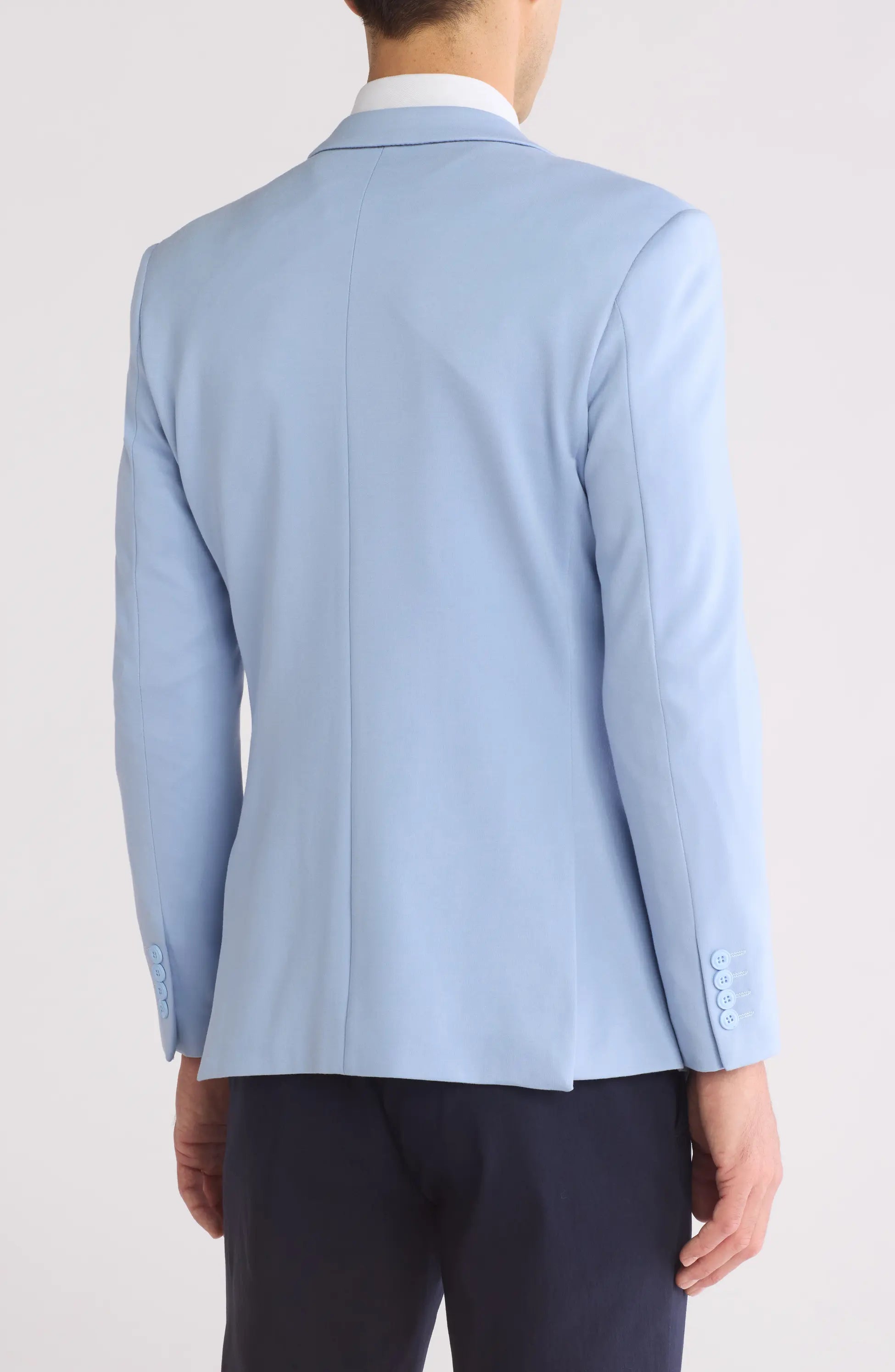 TRB-752 Slim Fit Two-Button Knit Blazer