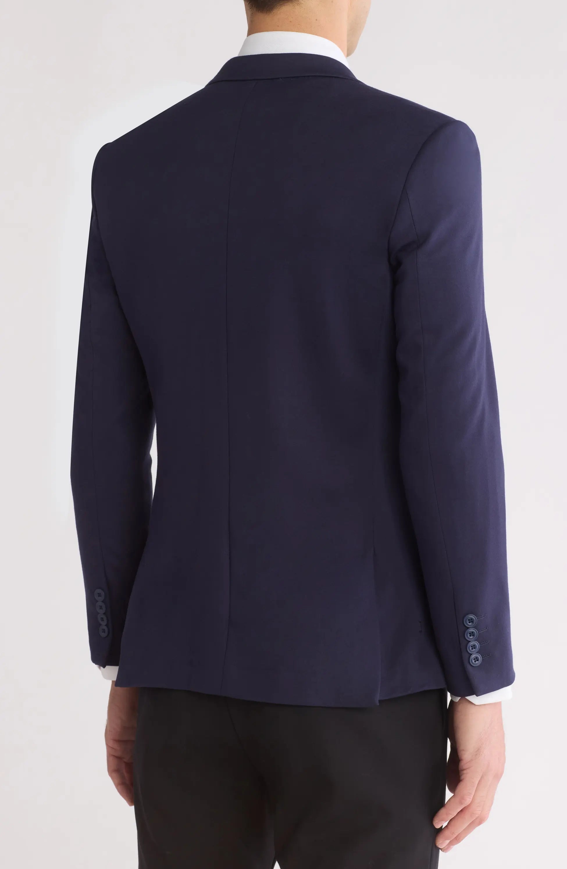 TRB-752 Slim Fit Two-Button Knit Blazer