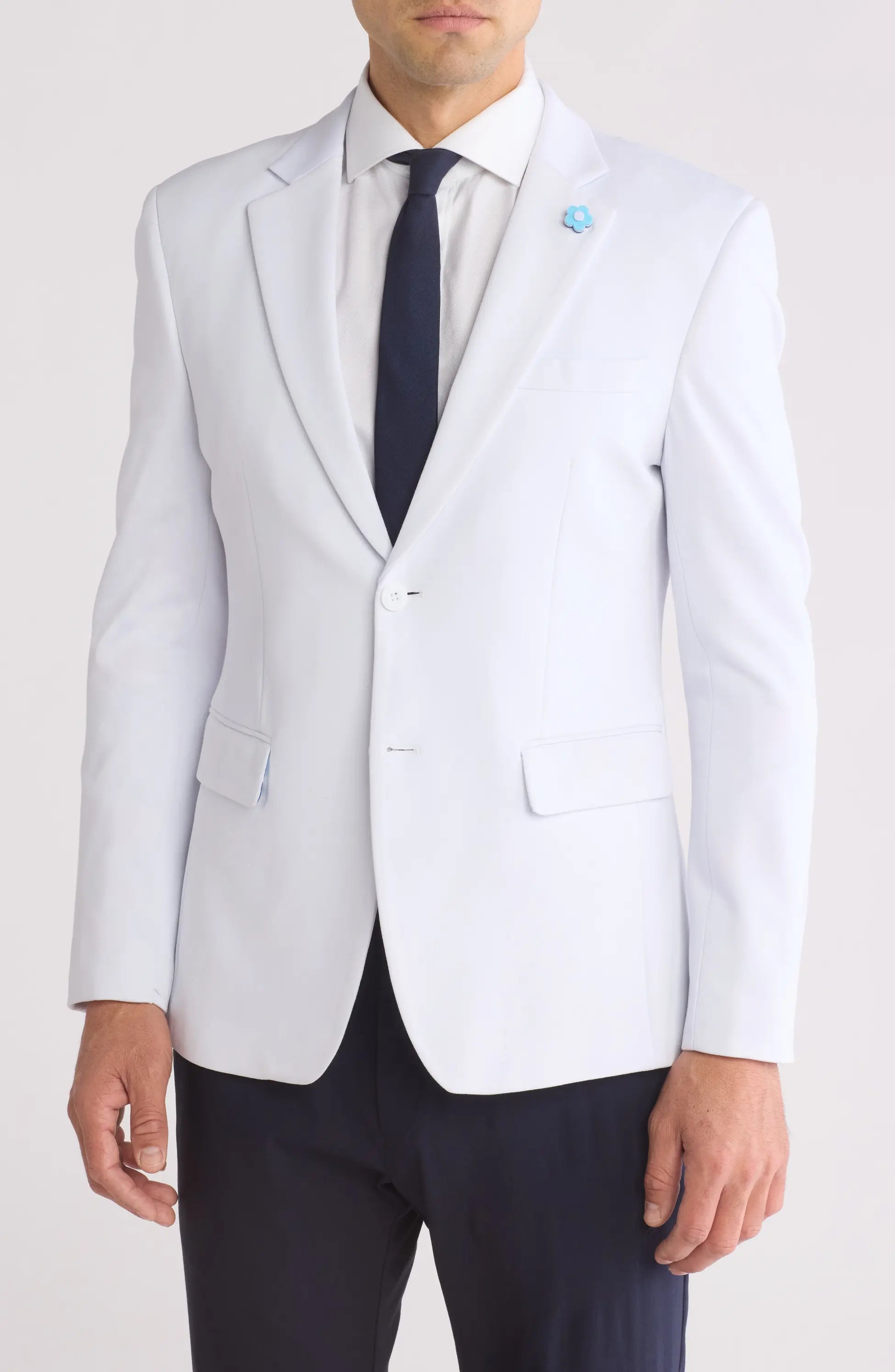 TRB-752 Slim Fit Two-Button Knit Blazer