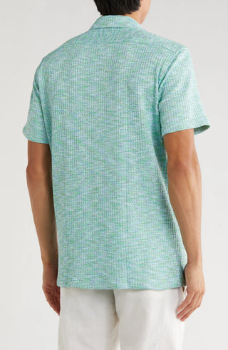 TRSH-215 Mélange Short Sleeve Button-Up Shirt