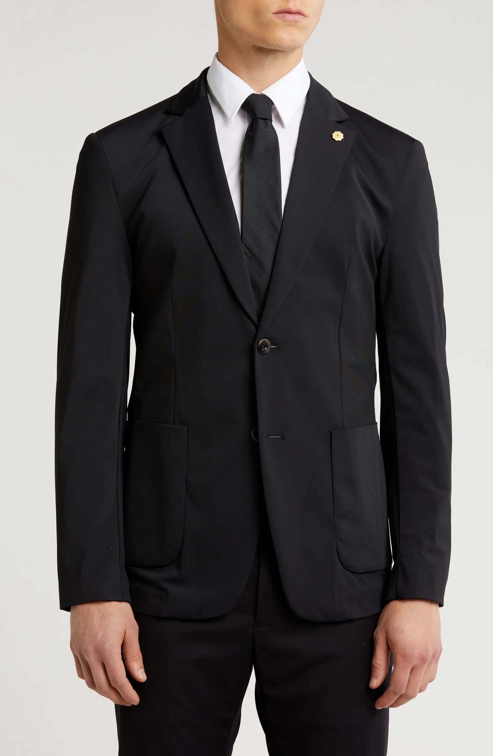 TRB-901 Notched Lapels Two-Button Blazer Light stretch fabric