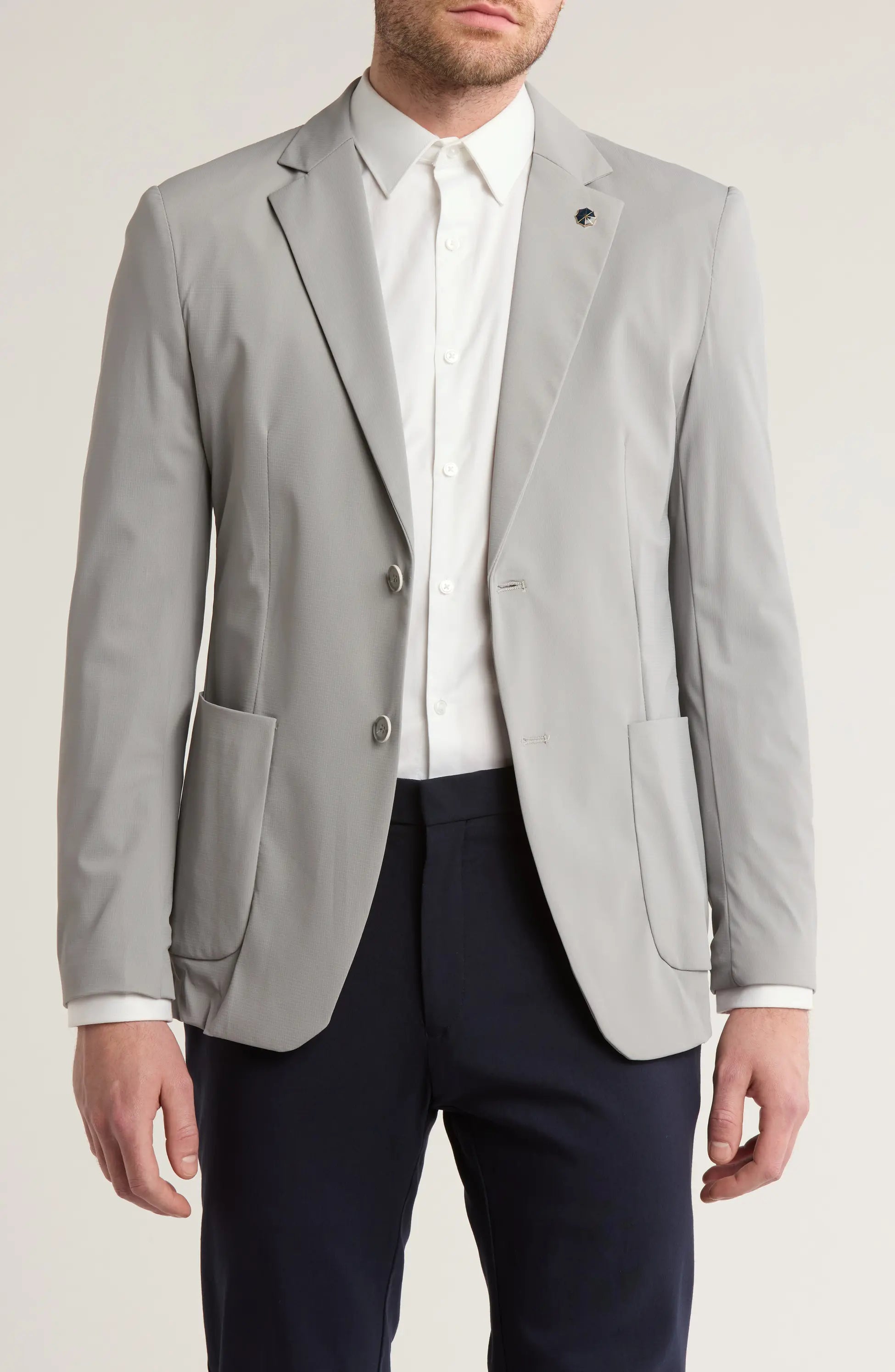 TRB-901 Notched Lapels Two-Button Blazer Light stretch fabric