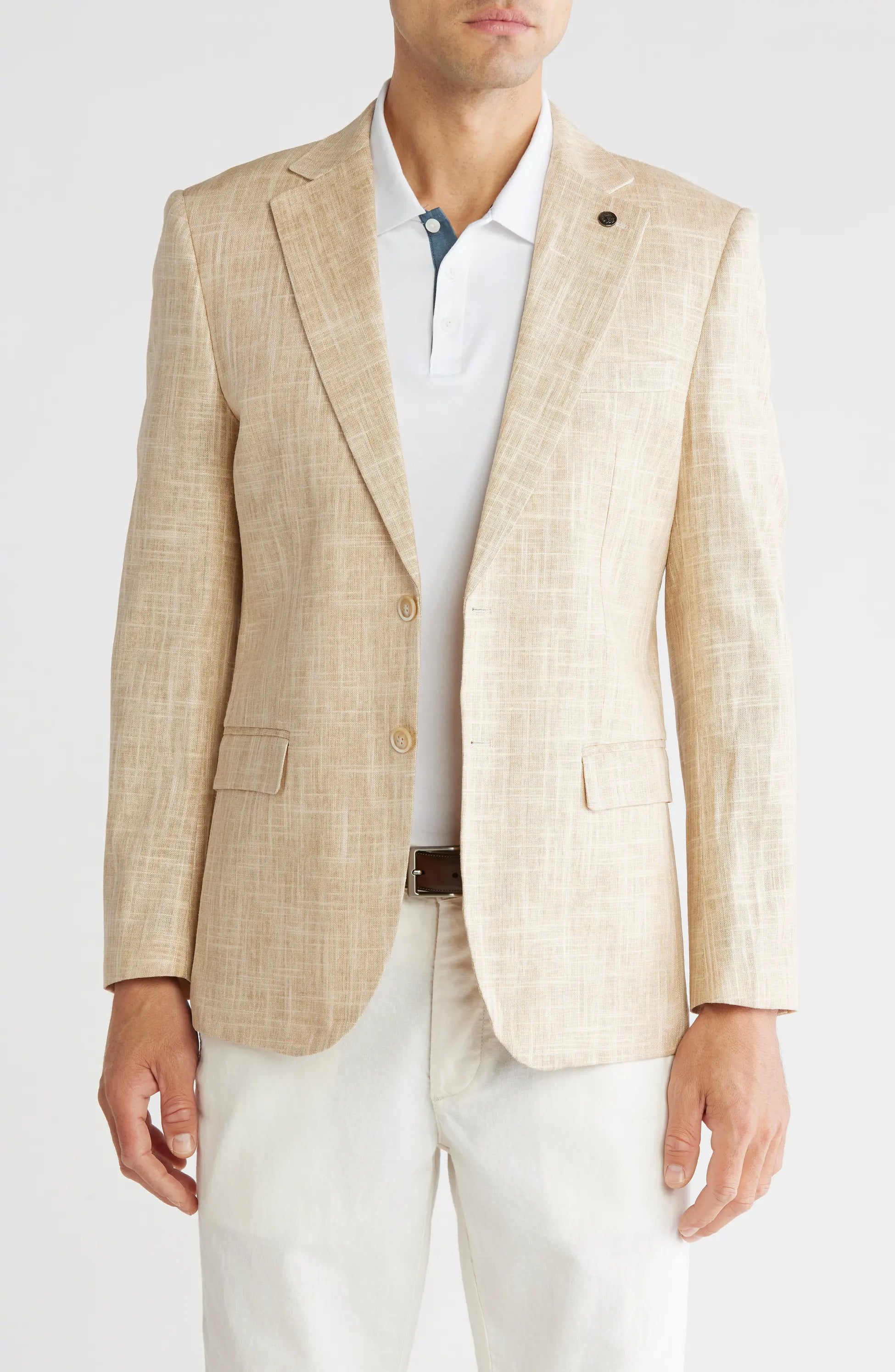 TRB-904 Slim Fit Wax Linen Blazer