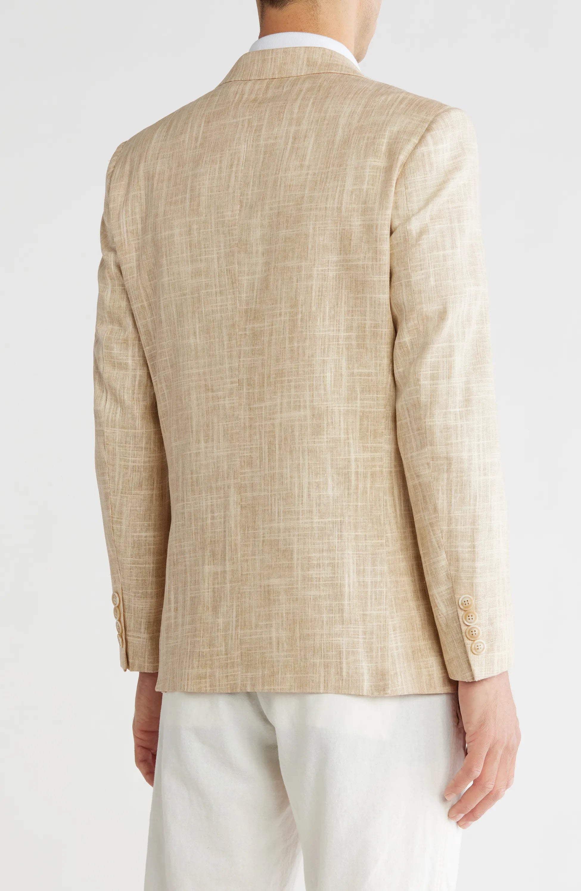 TRB-904 Slim Fit Wax Linen Blazer