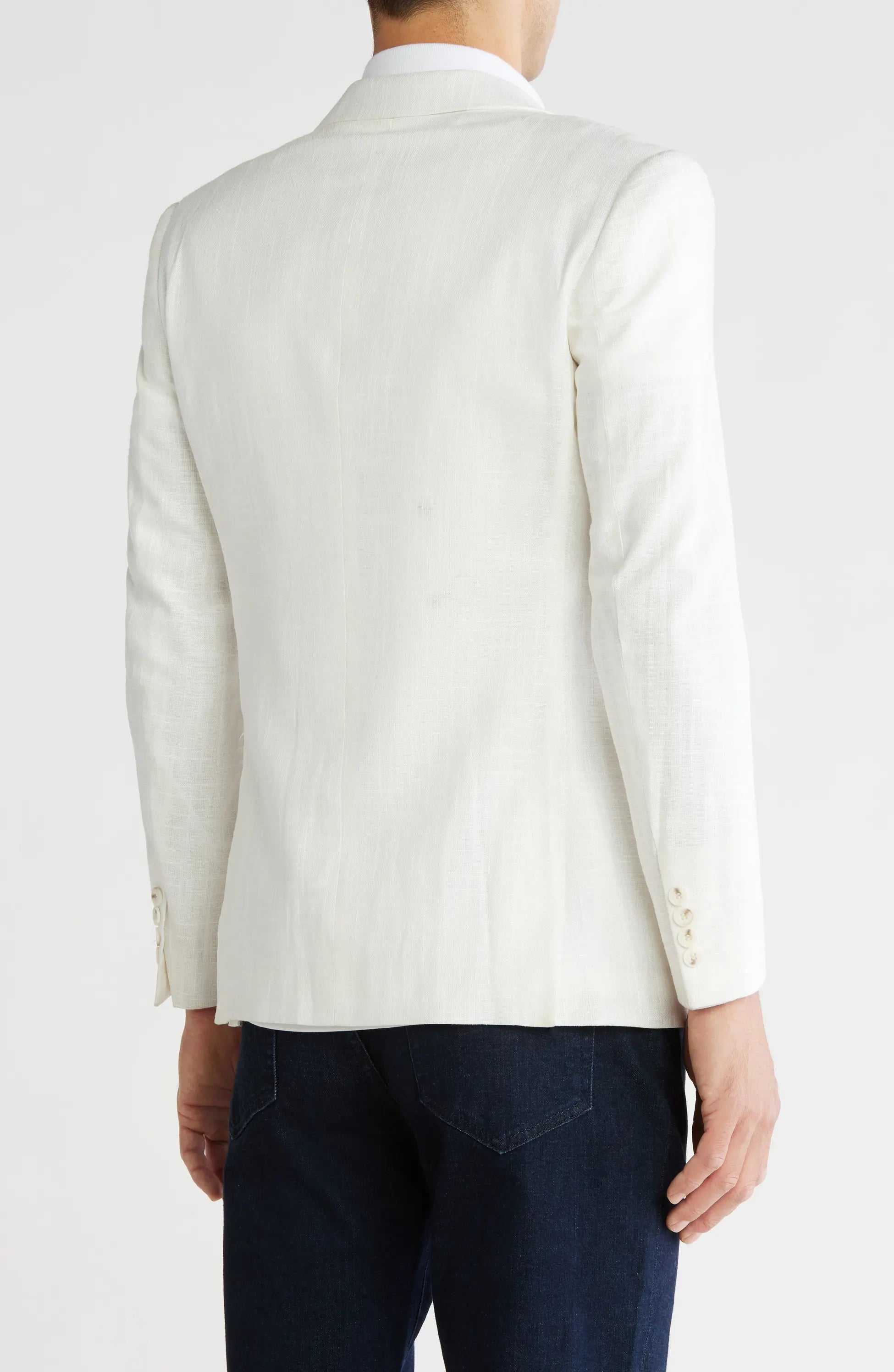 TRB-904 Slim Fit Wax Linen Blazer