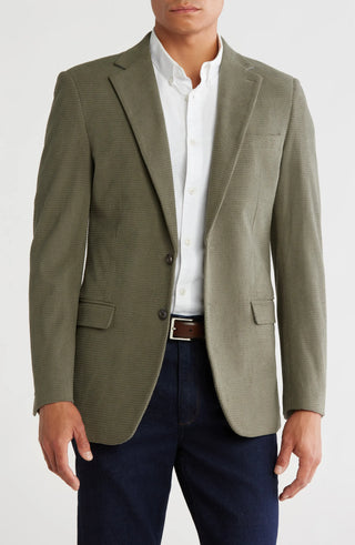 TRB-911 Slim Fit Solid Cotton Blend Textured Blazer