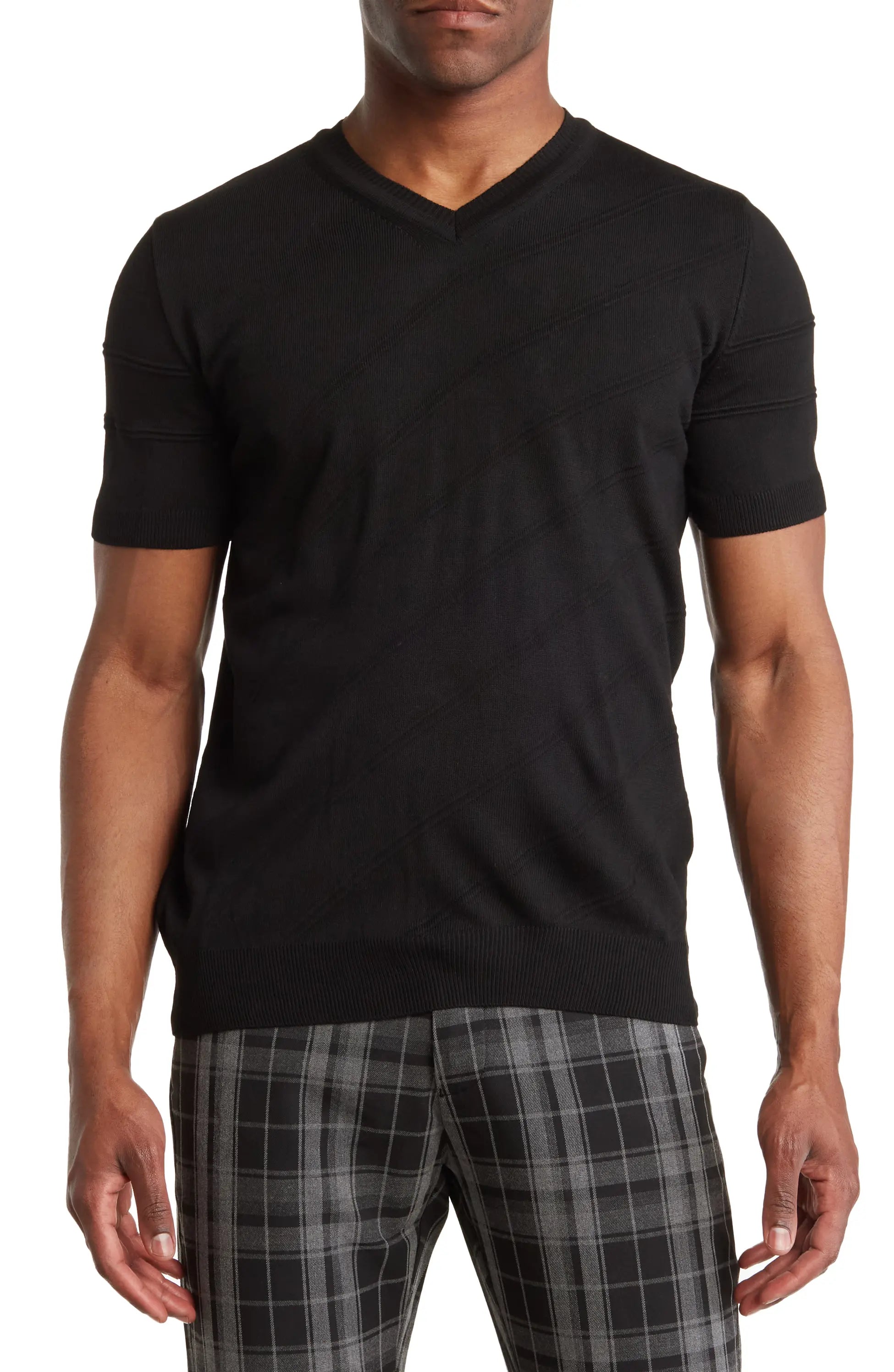 TR Premium - Textured Knit Henley T-Shirt TR-11486