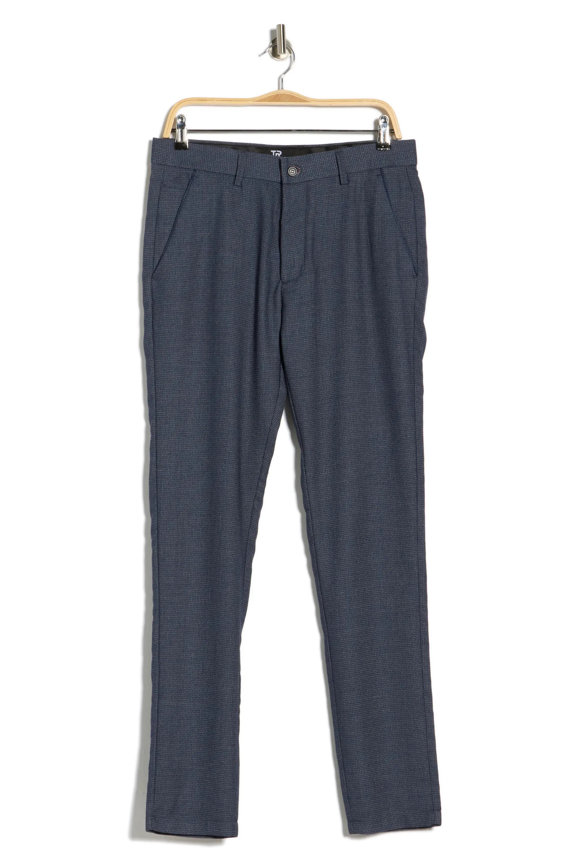TRD-527-Plaid Straight Leg Trousers