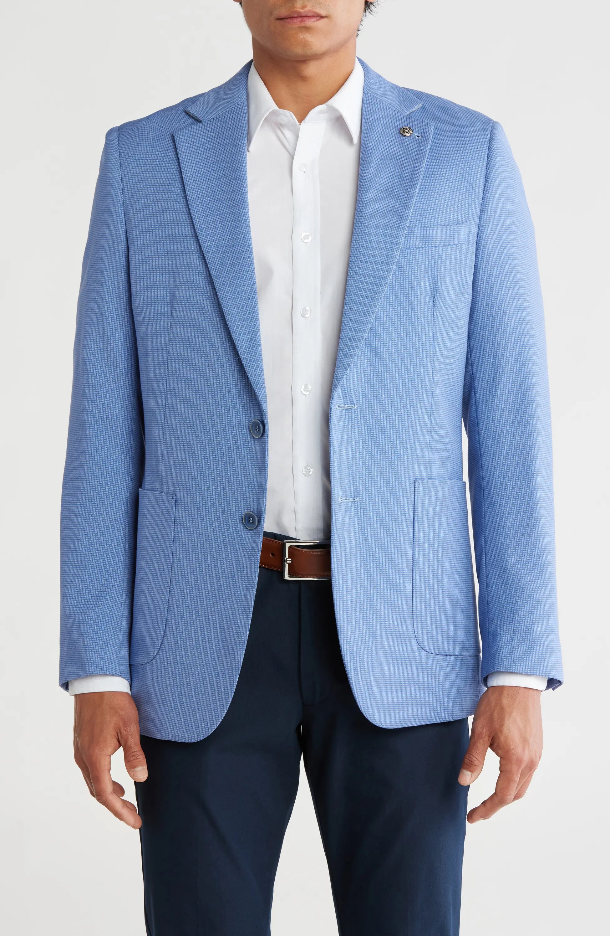 THB-327 Slim Fit Sharkskin Blazer