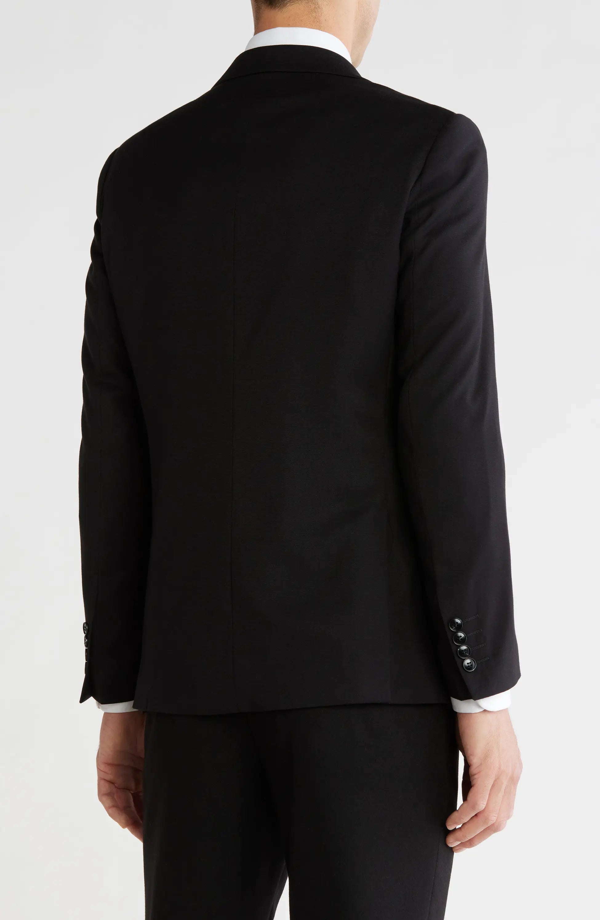 THB-327 Slim Fit Sharkskin Blazer
