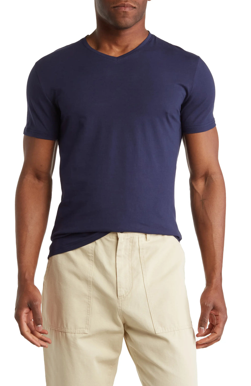 V-Neck Men's Solid T-Shirt