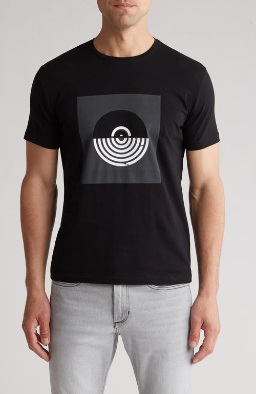 3D ABSTRACT GRAPHIC PRINT CREWNECK T-SHIRT TRT-1007