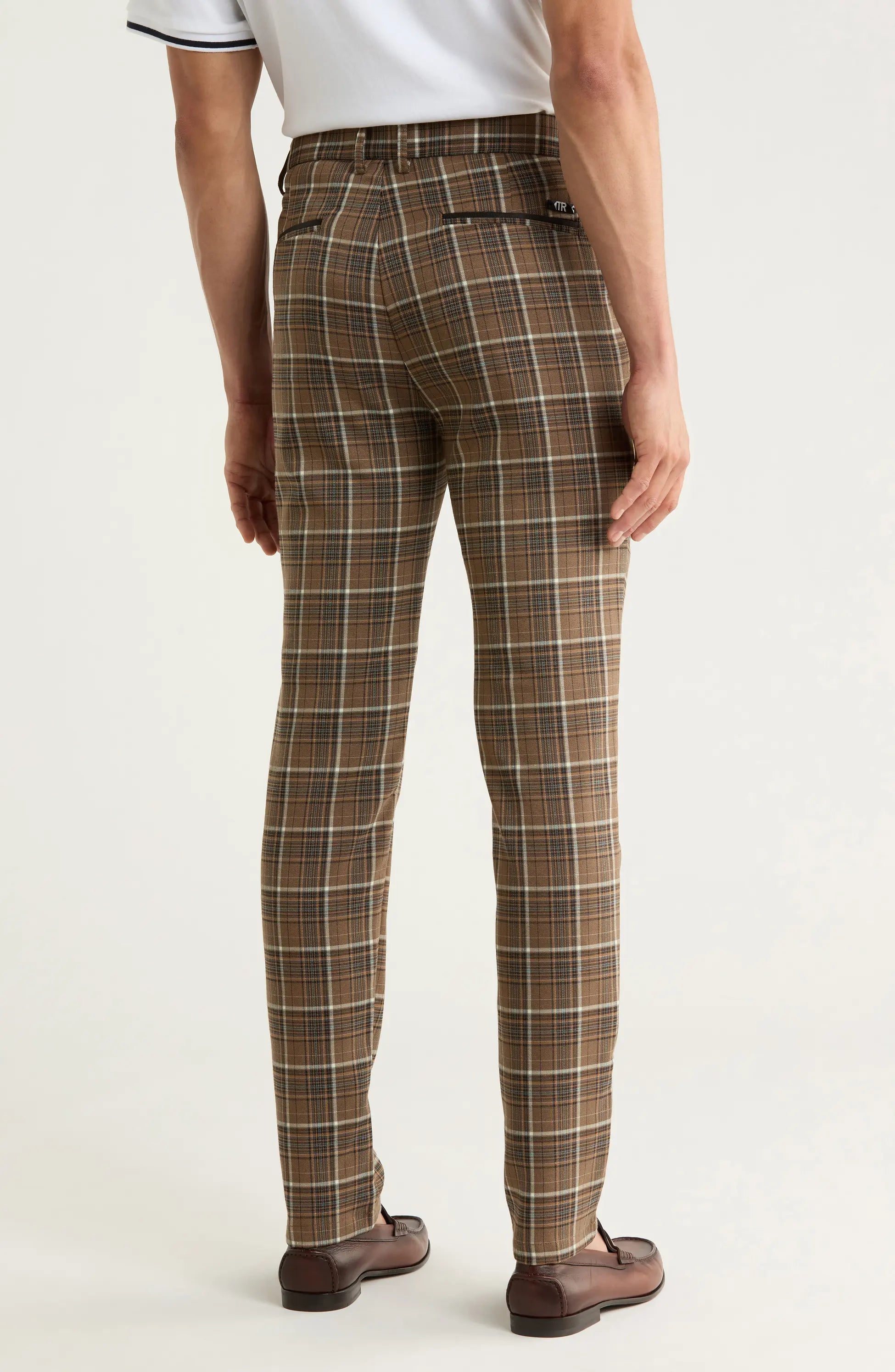 TRD-534-Plaid Straight Leg Trousers