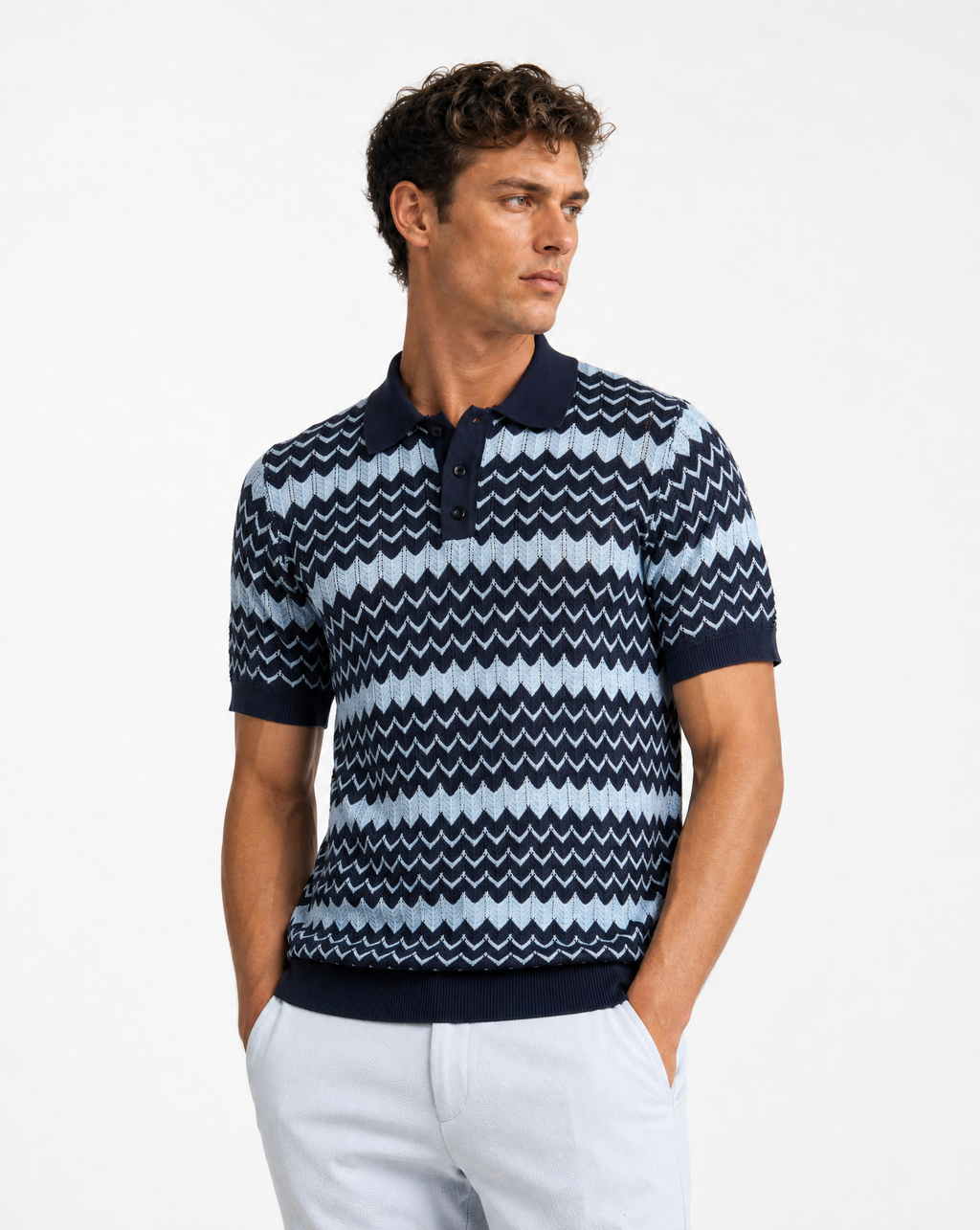 TRCK-11570-Slim Fit Polo Sweater