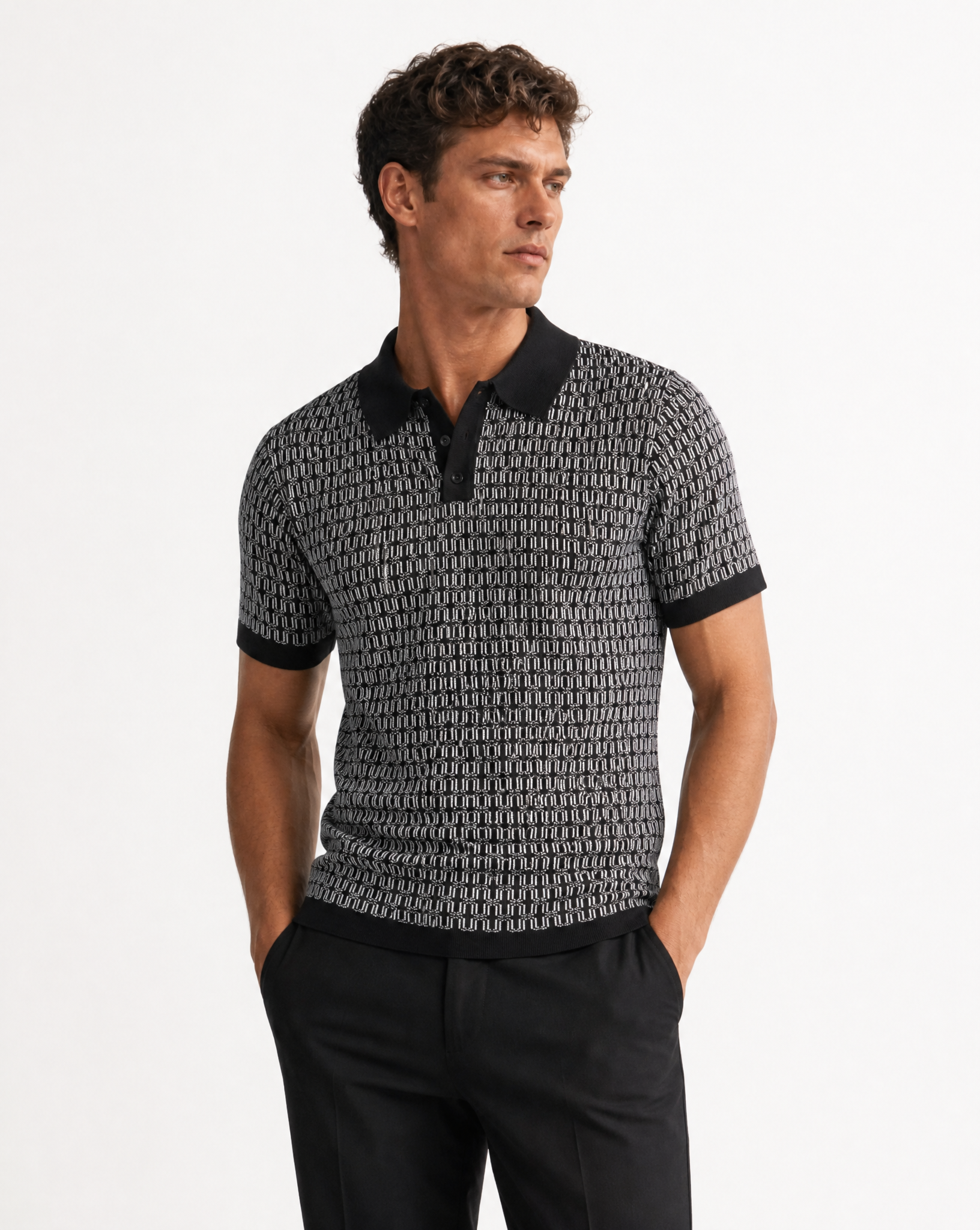 TRCK-11566-Slim Fit Polo Sweater