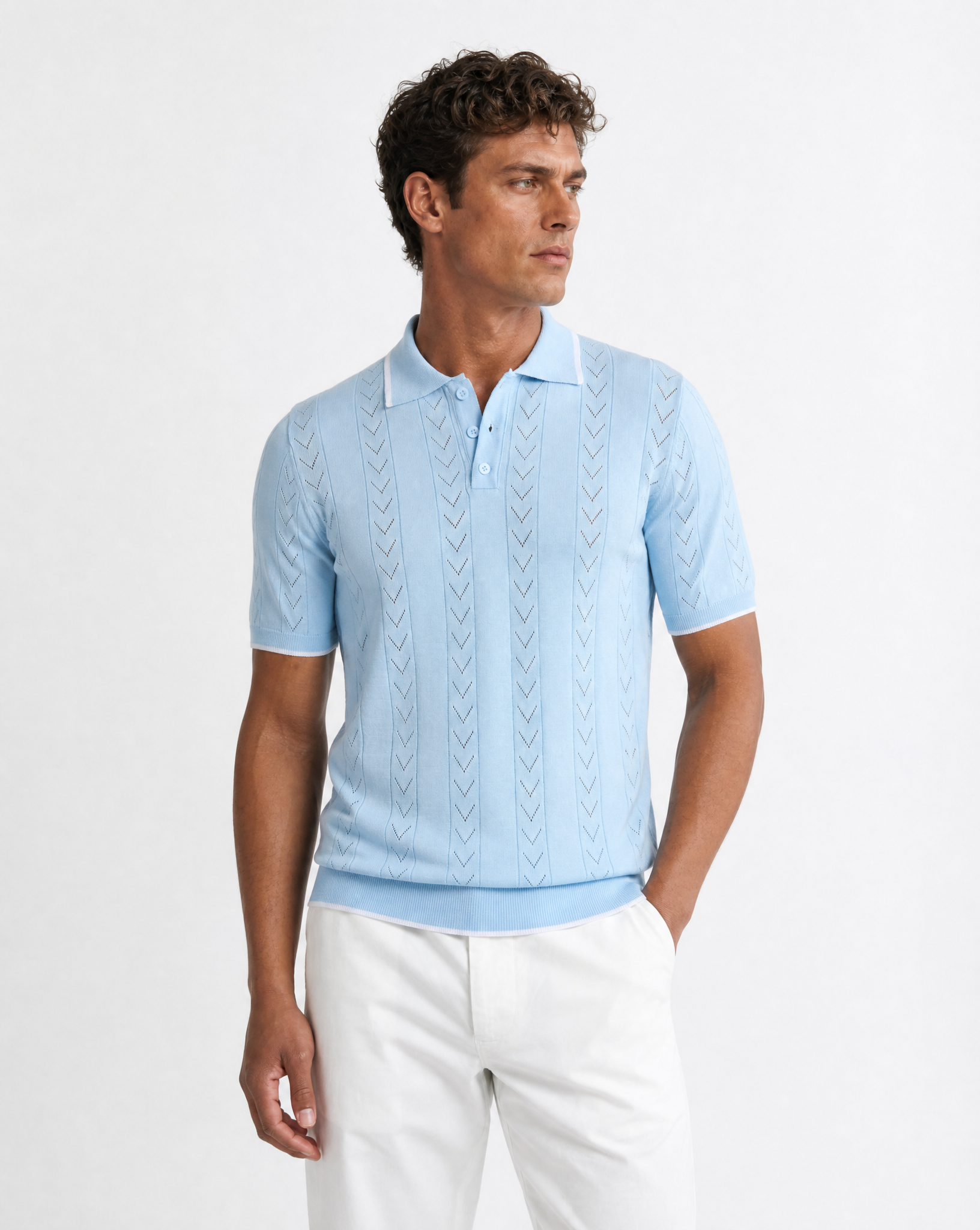 TRCK-11576-Slim Fit Polo Sweater