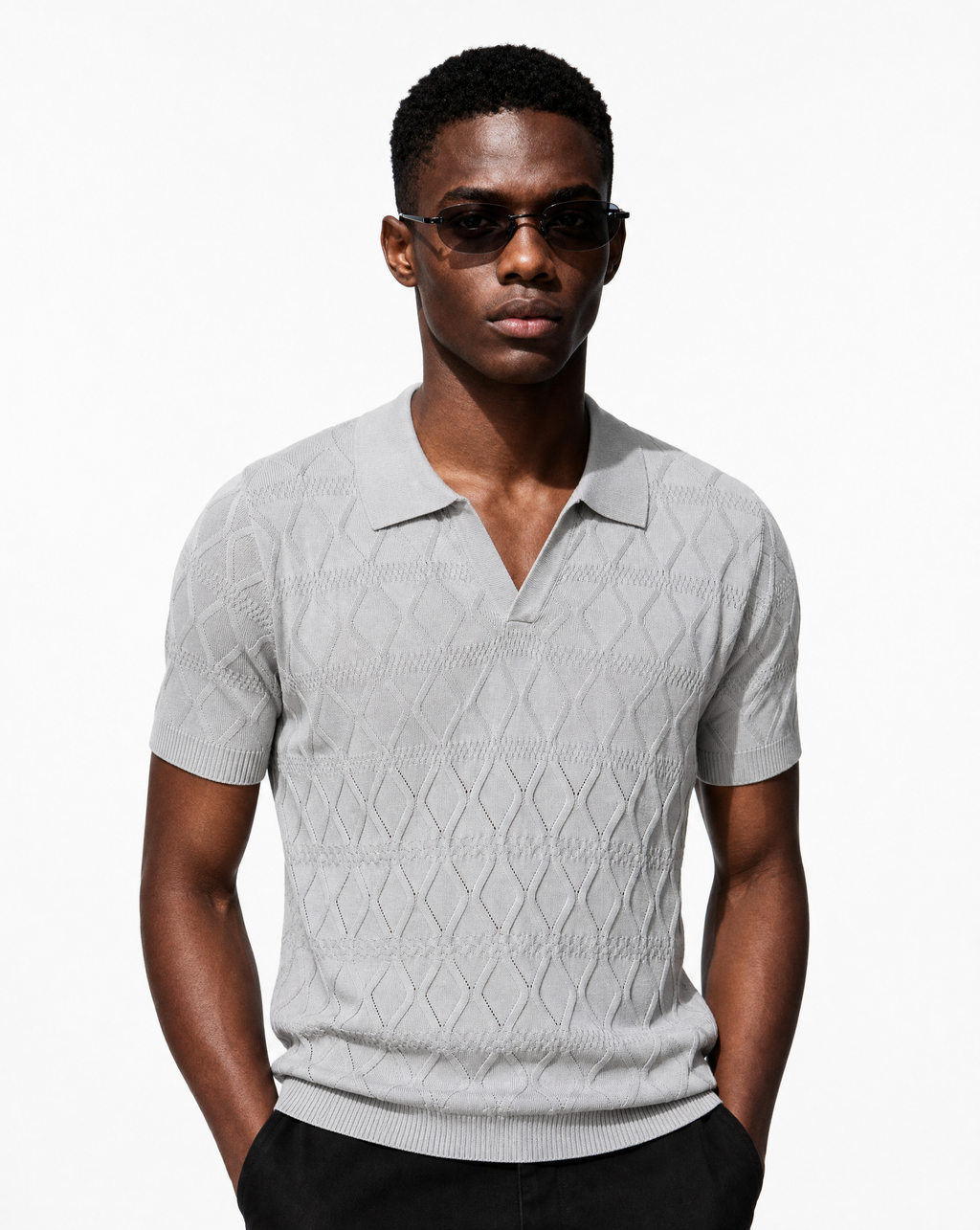 TRCK-11567-Slim Fit Polo Sweater