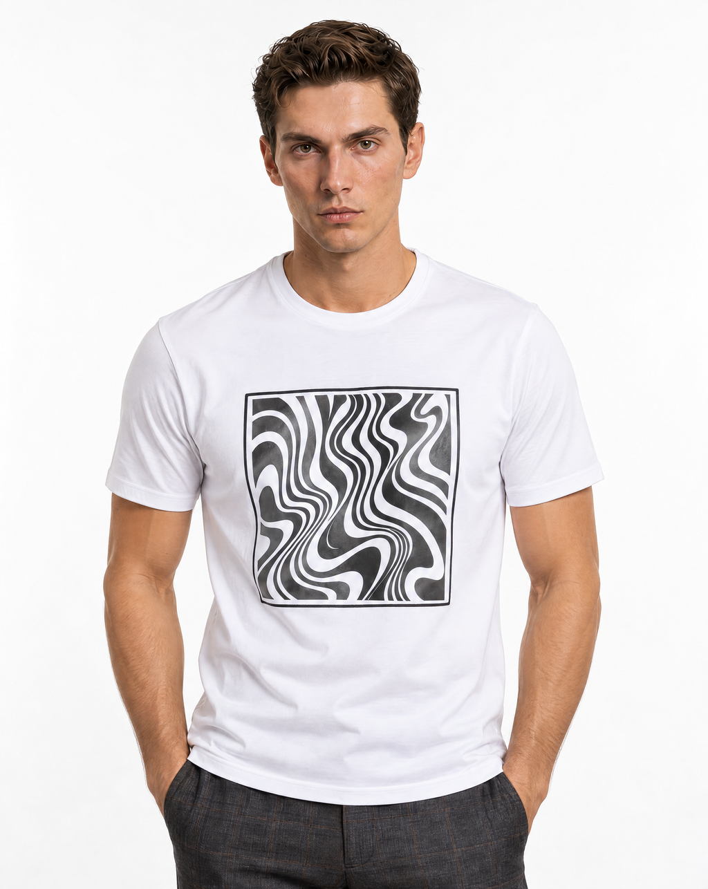 TRTD-1149-3D Abstract Short Sleeve T-Shirt