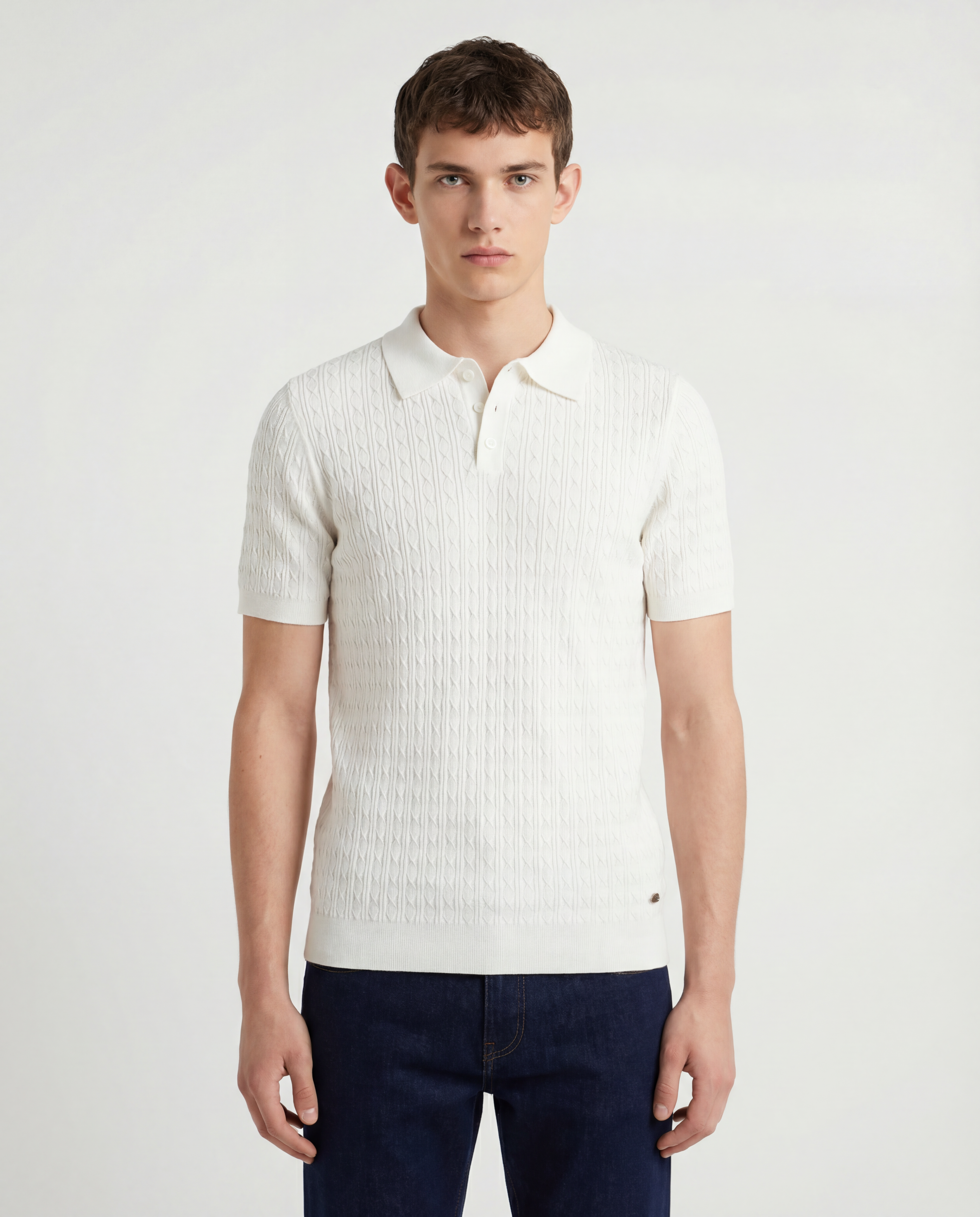 TRCK-11550 Short Sleeve Knit Sweater