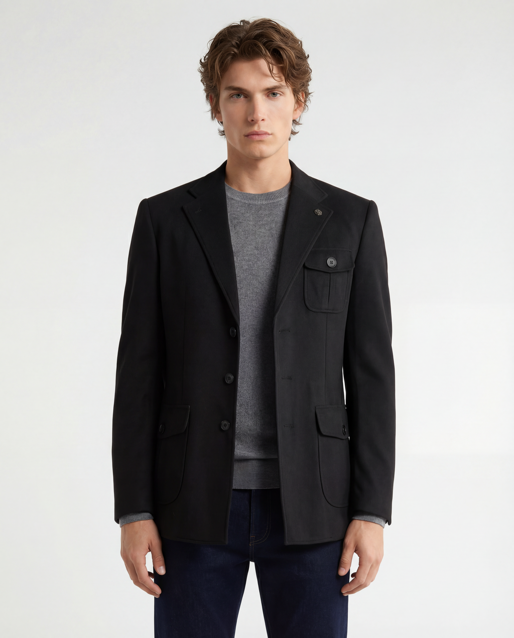 TRB-941 Slim Fit Solid Stretch Sport Coat