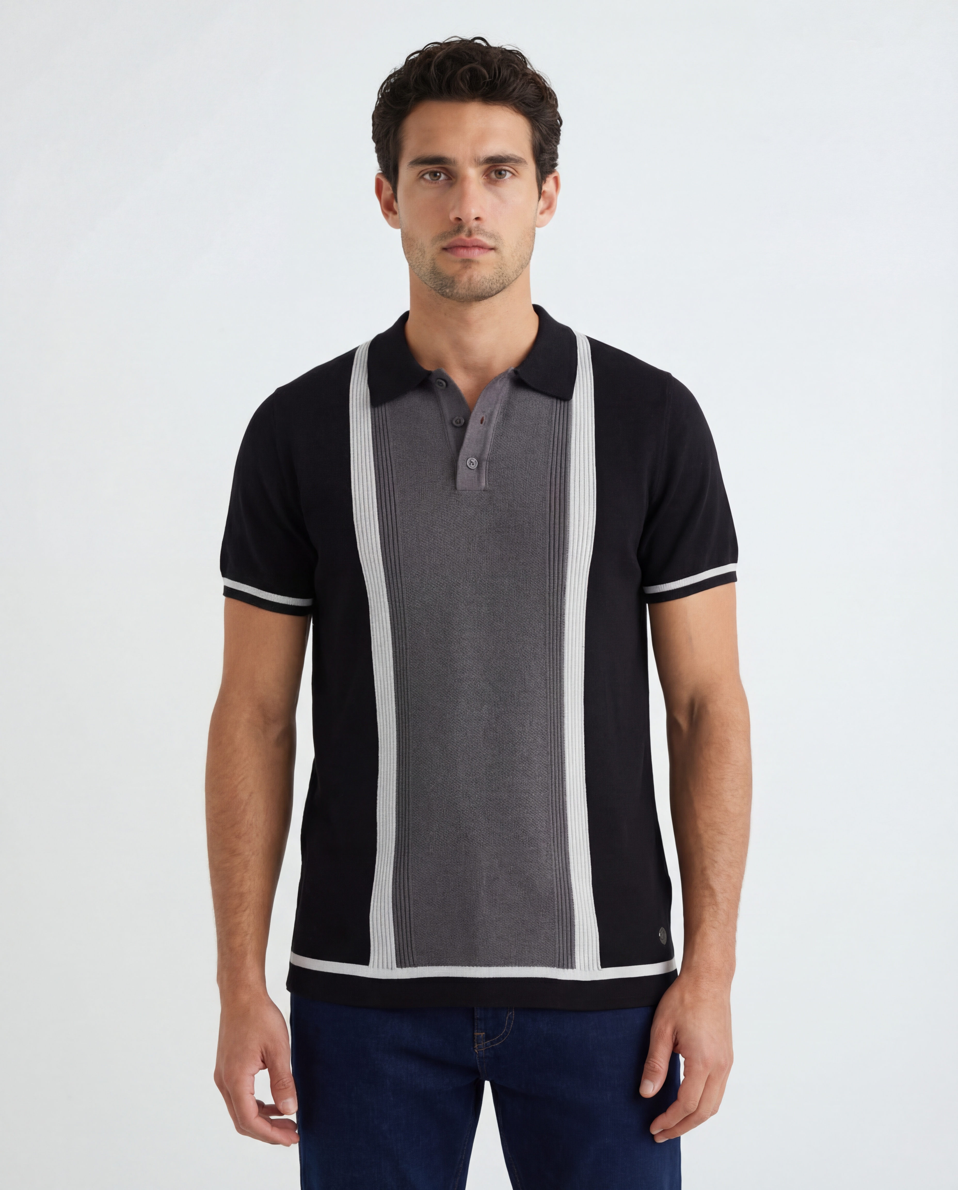 TRNS-545 Short Sleeve Knit Sweater